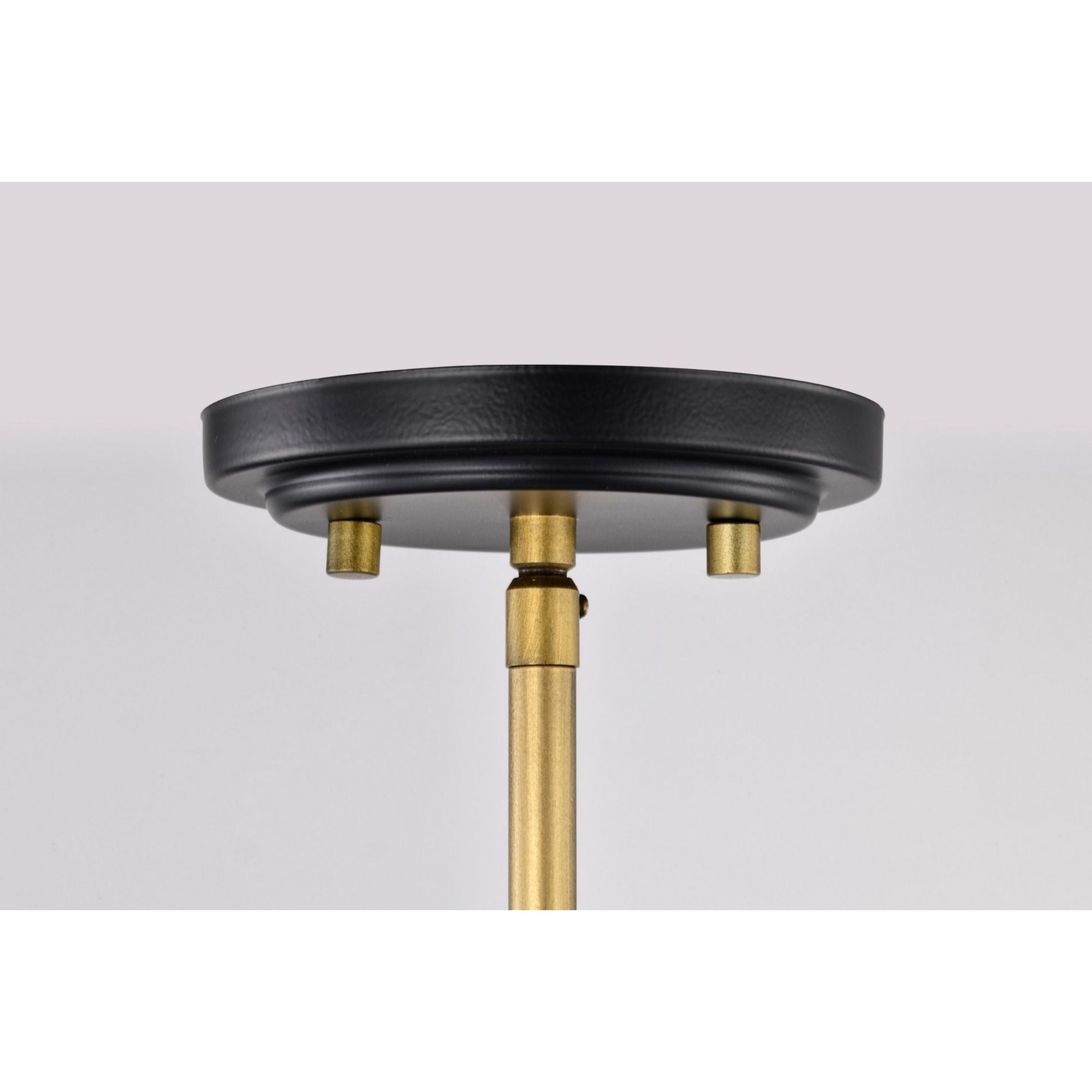 Adina 13" Pendant, Matte Black and Natural Brass Finish - Bees Lighting