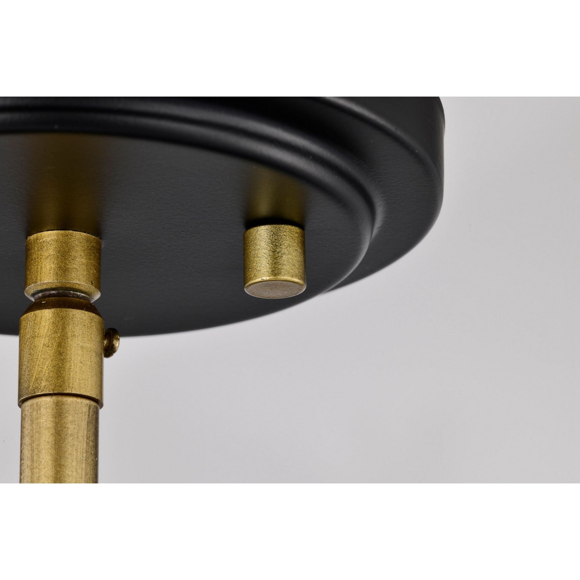 Adina 13" Pendant, Matte Black and Natural Brass Finish - Bees Lighting