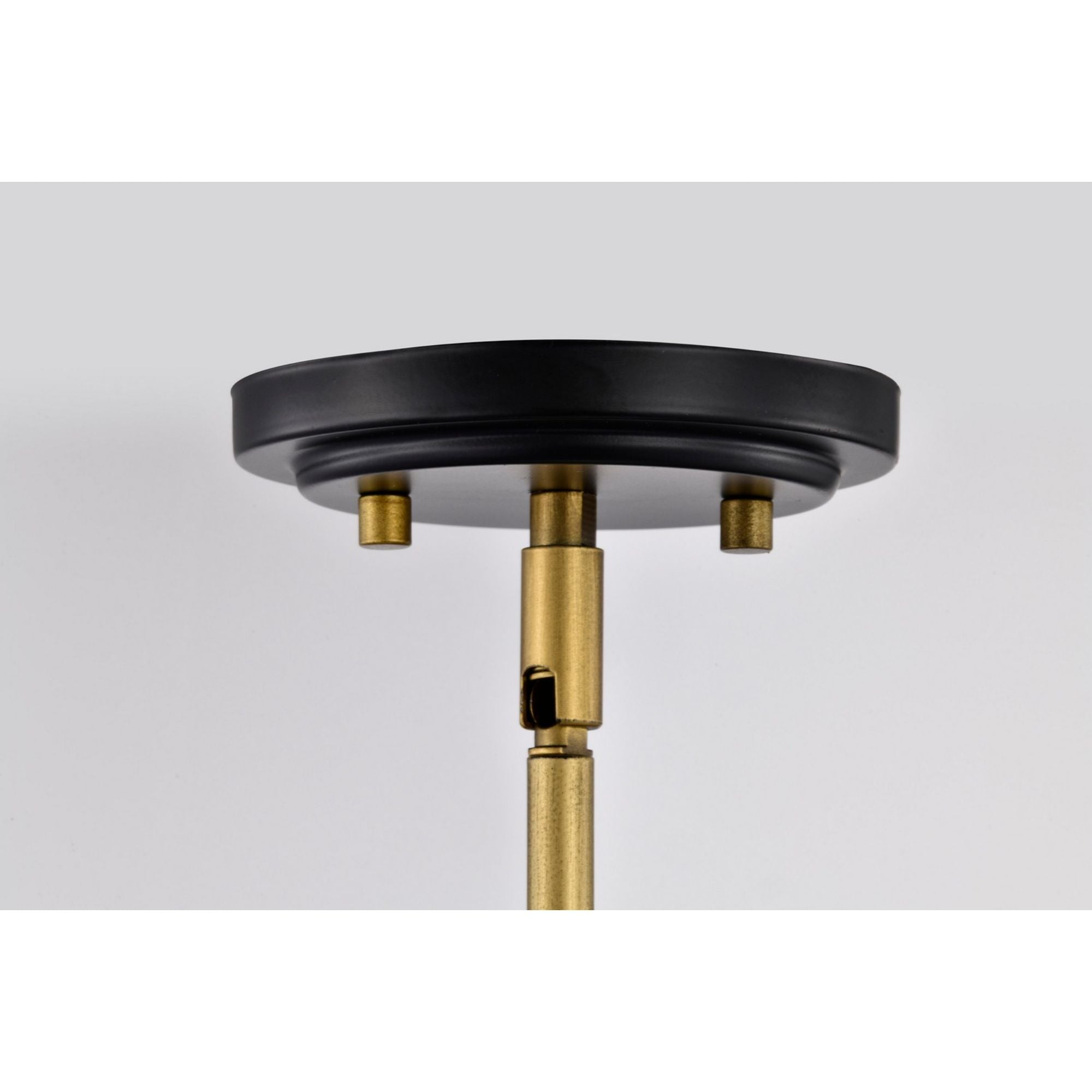 Adina 18" 3 lights Pendant, Matte Black and Natural Brass Finish - Bees Lighting