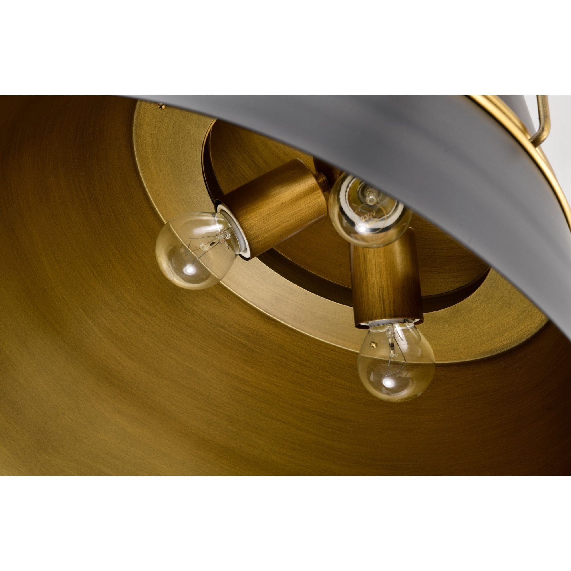 Adina 18" 3 lights Pendant, Matte Black and Natural Brass Finish - Bees Lighting