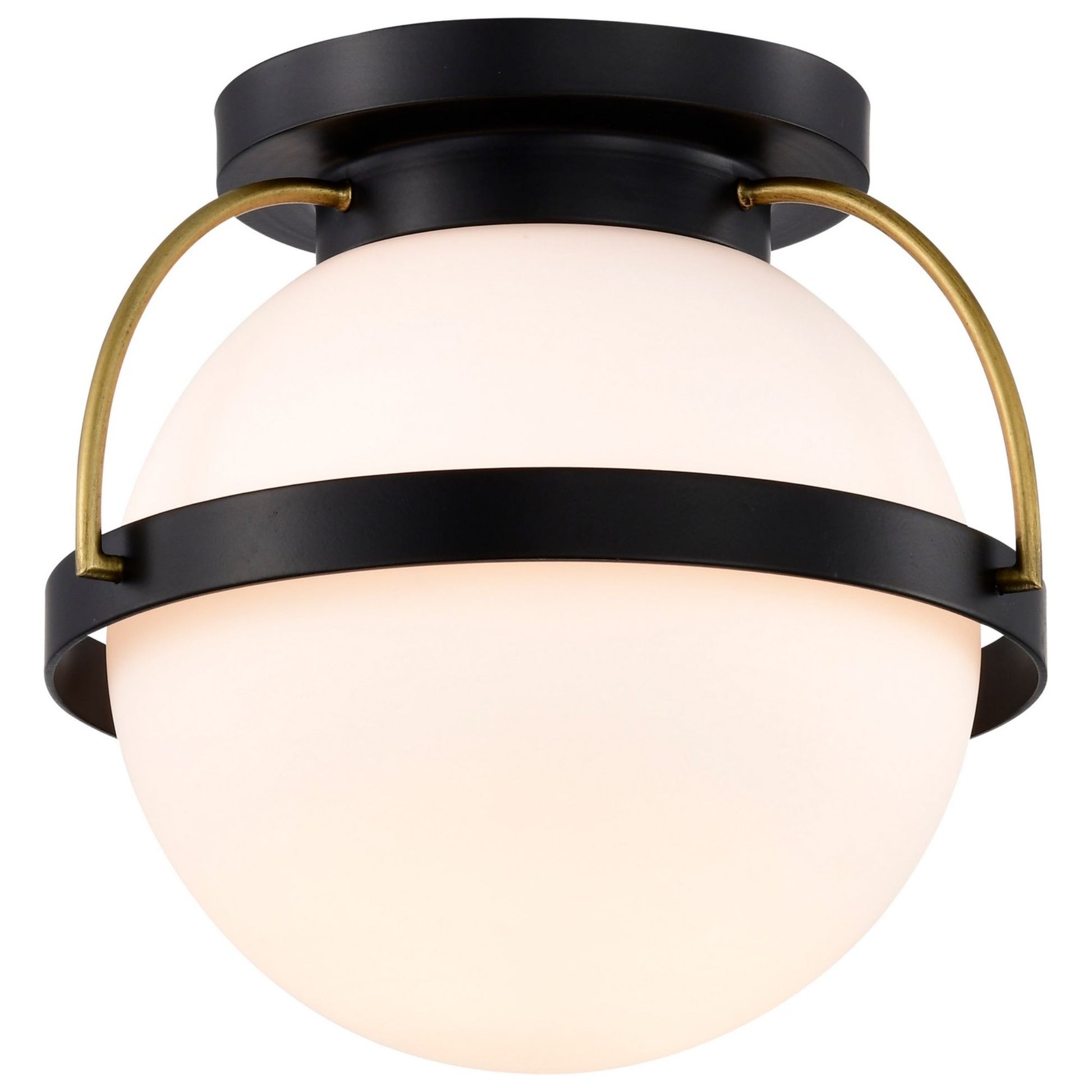 Lakeshore 10" Flush Mount, Matte Black Finish - Bees Lighting