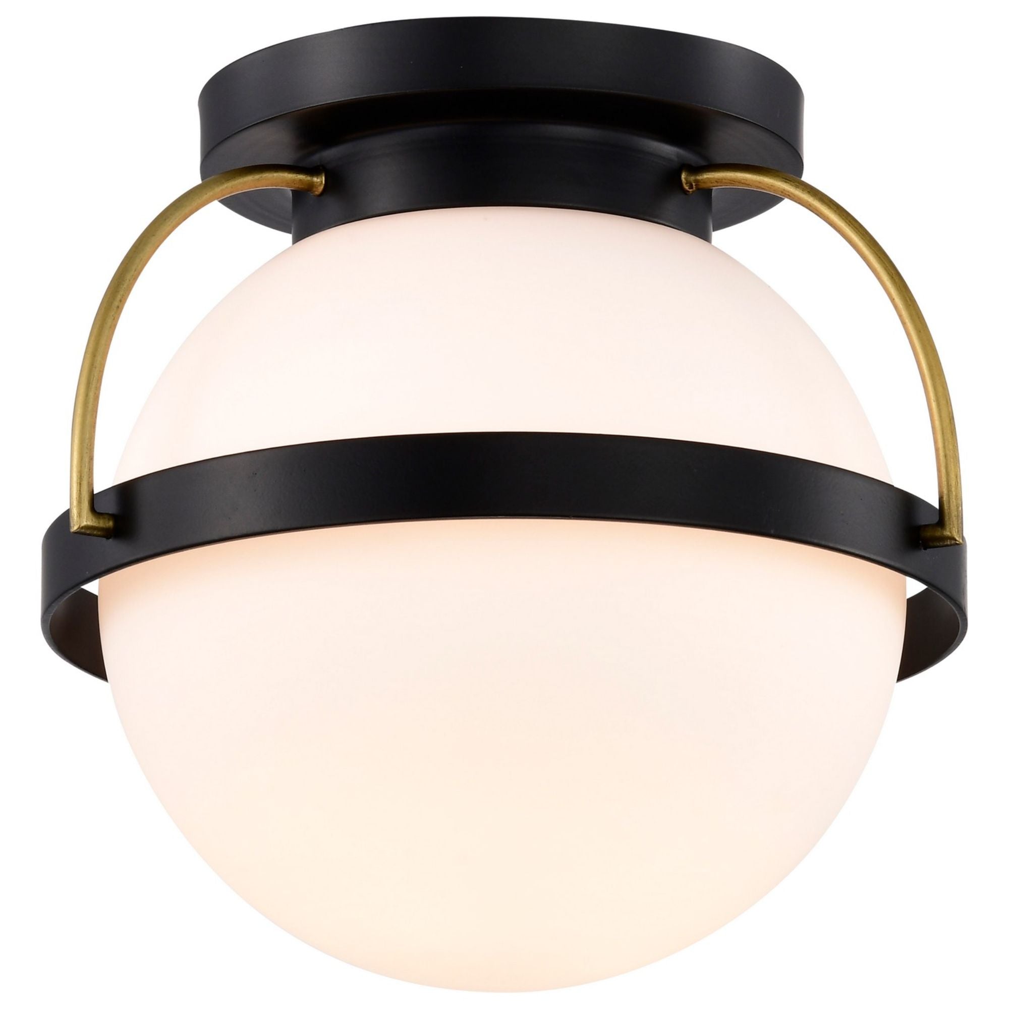Lakeshore 10 in. Flush Mount Light Matte Black Finish