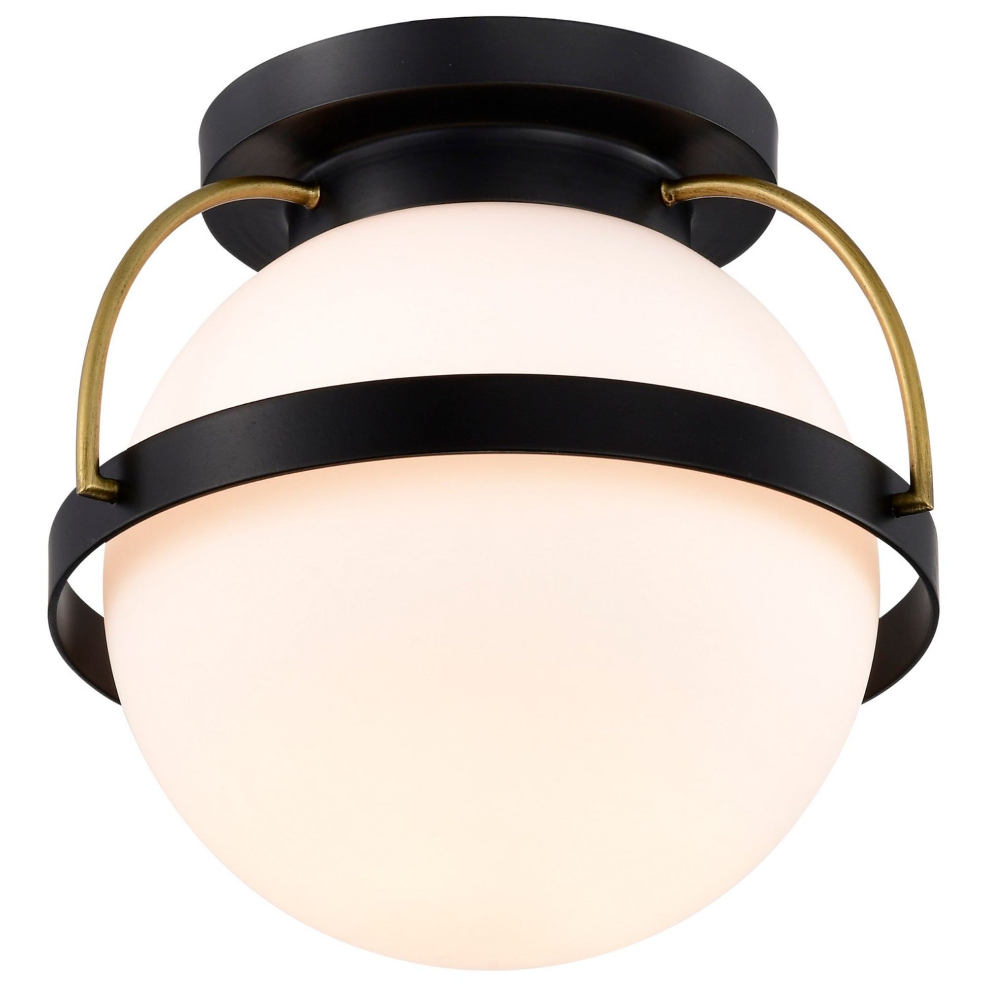 Lakeshore 10" Flush Mount, Matte Black Finish - Bees Lighting