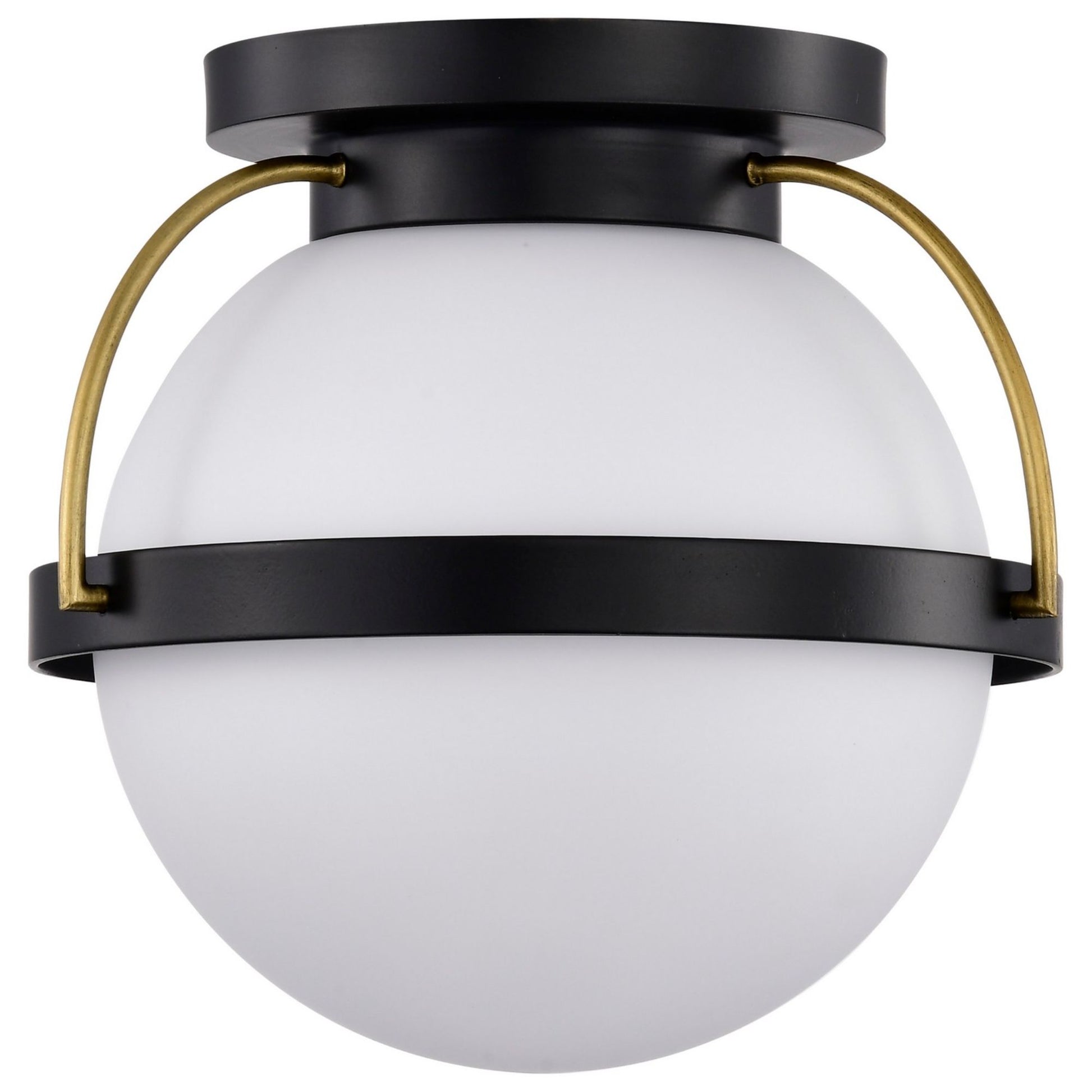 Lakeshore 10" Flush Mount, Matte Black Finish - Bees Lighting