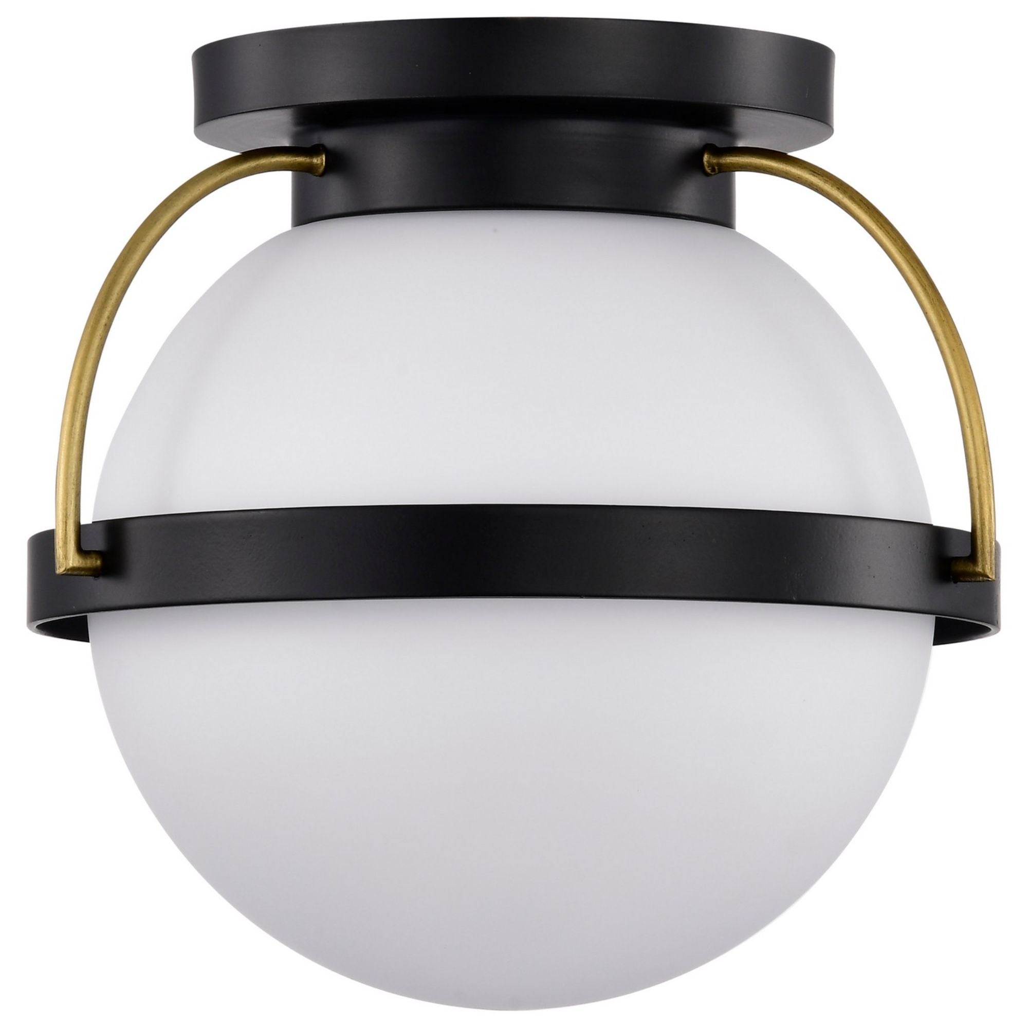 Lakeshore 10" Flush Mount, Matte Black Finish - Bees Lighting