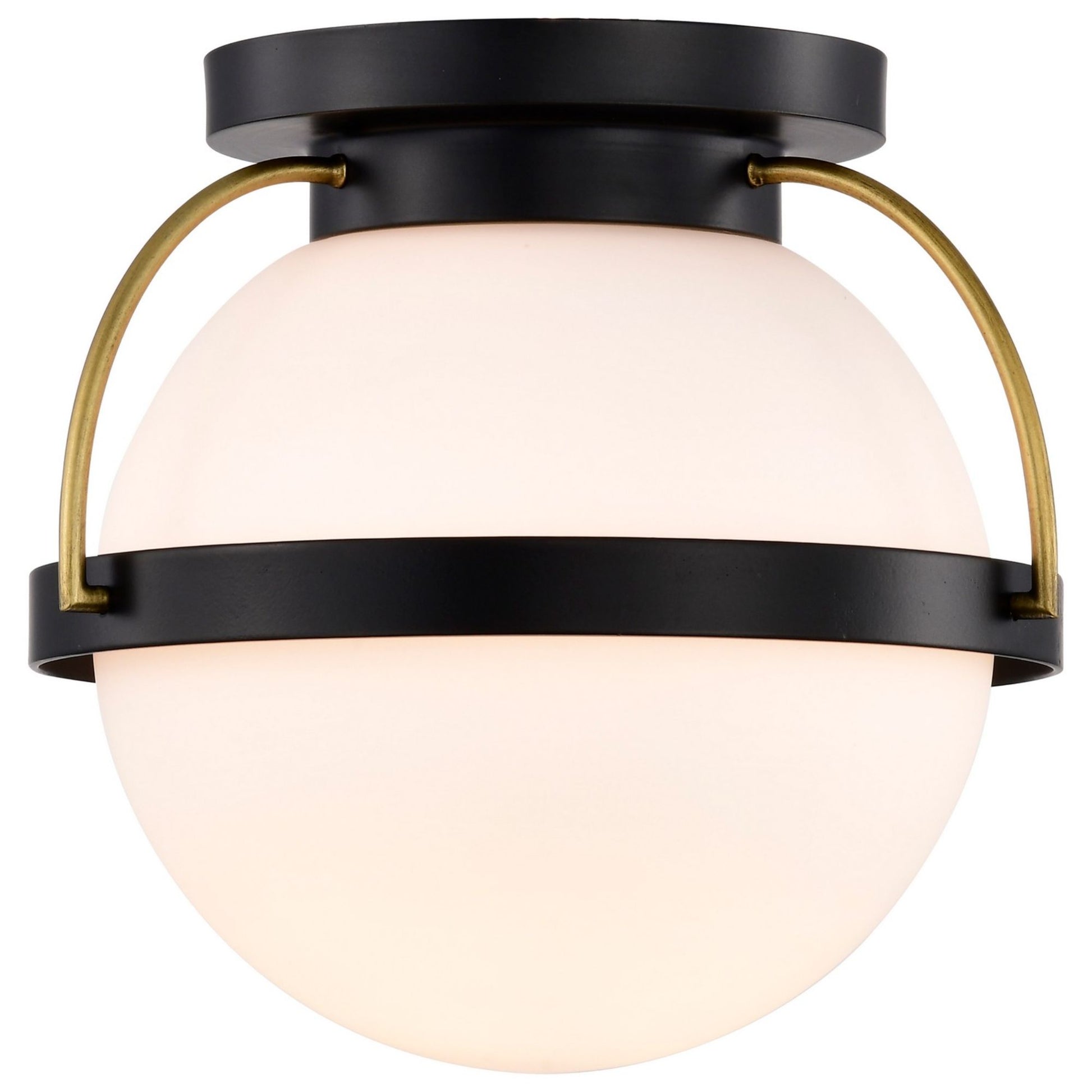 Lakeshore 10" Flush Mount, Matte Black Finish - Bees Lighting