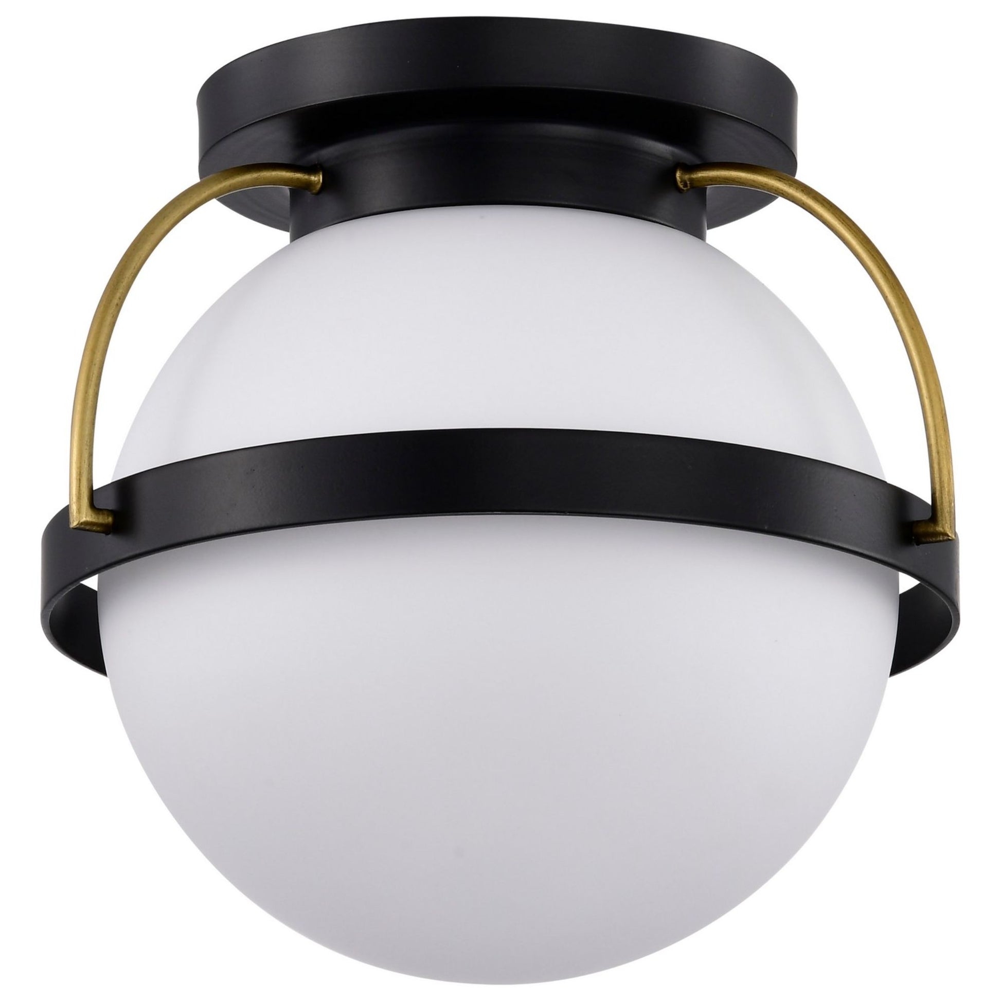 Lakeshore 1 Light Flush Mount Light, White Opal Glass - Bees Lighting