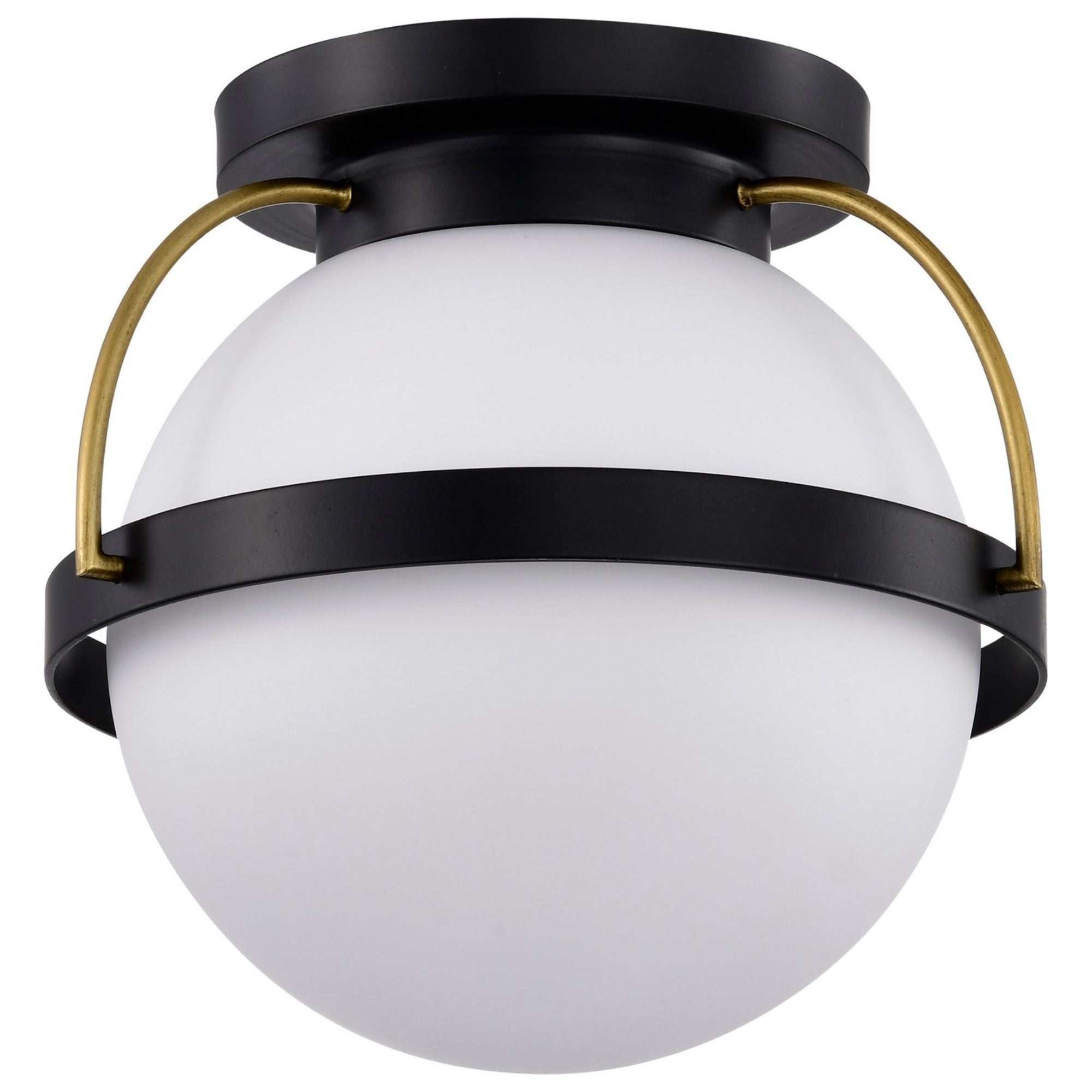 Lakeshore 10 in. Flush Mount Light Matte Black Finish