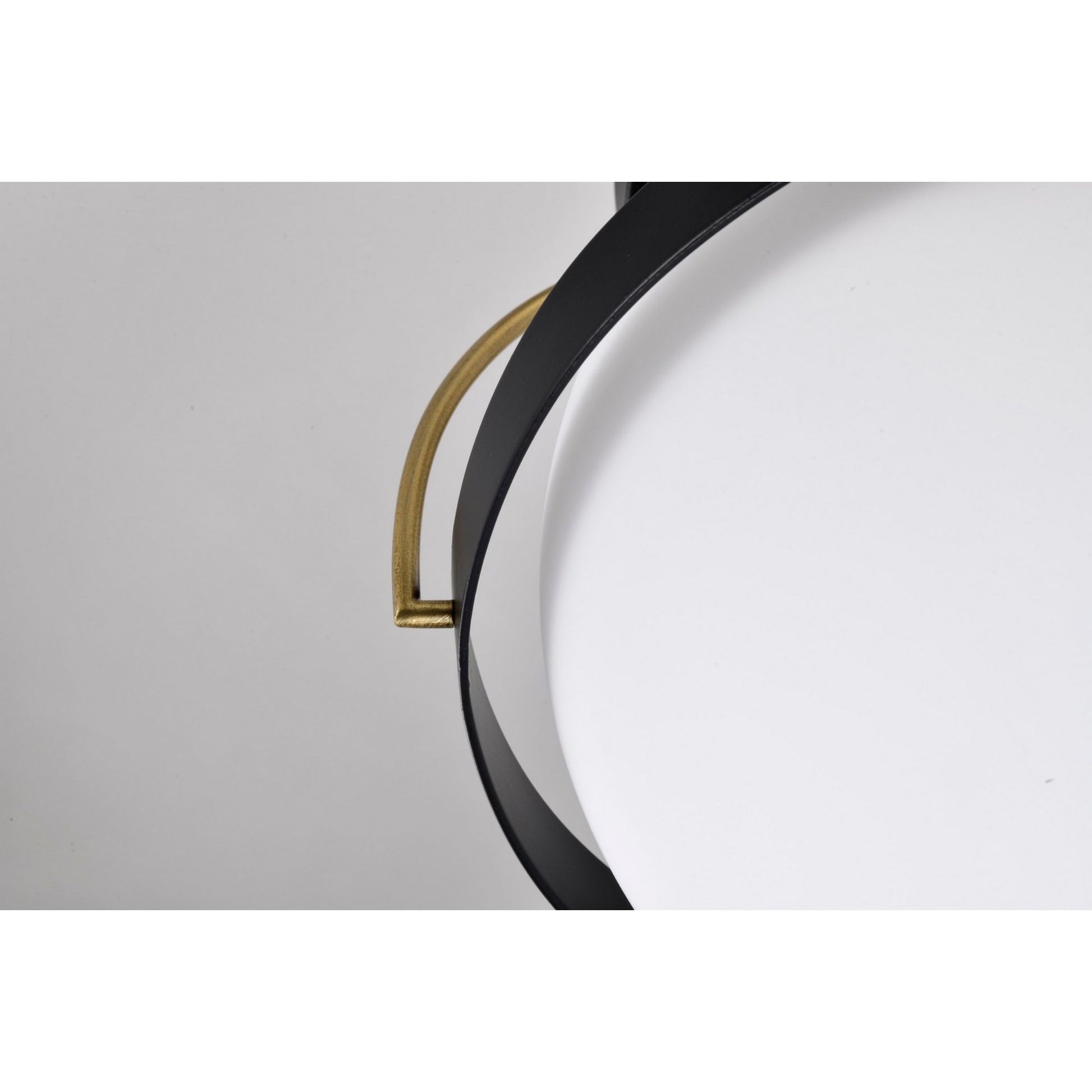 Lakeshore 13" Flush Mount, Matte Black Finish - Bees Lighting