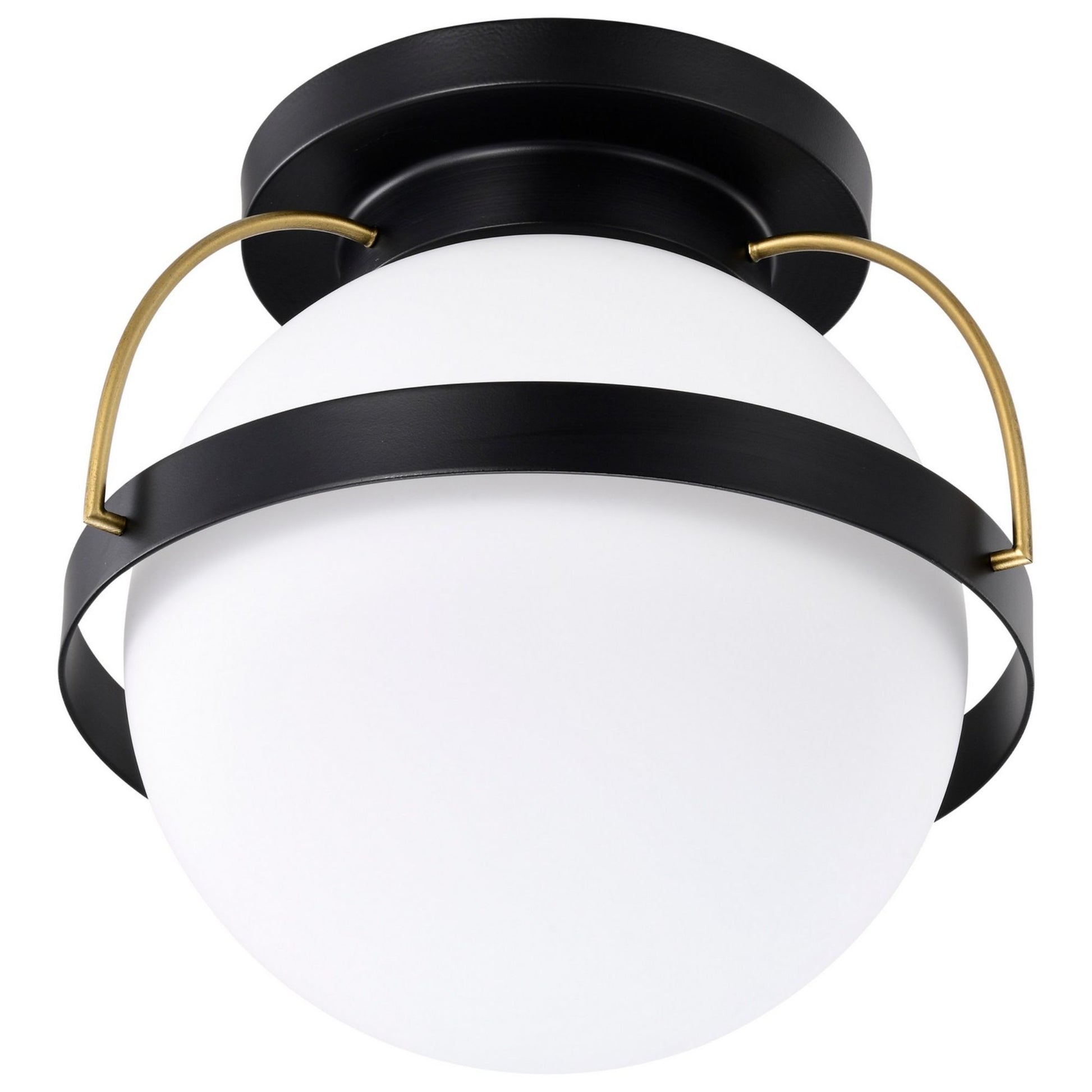 Lakeshore 13" Flush Mount, Matte Black Finish - Bees Lighting