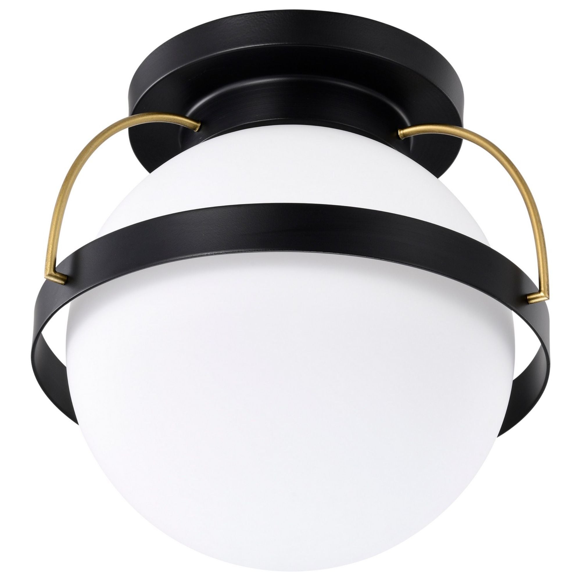 Lakeshore 13" Flush Mount, Matte Black Finish - Bees Lighting