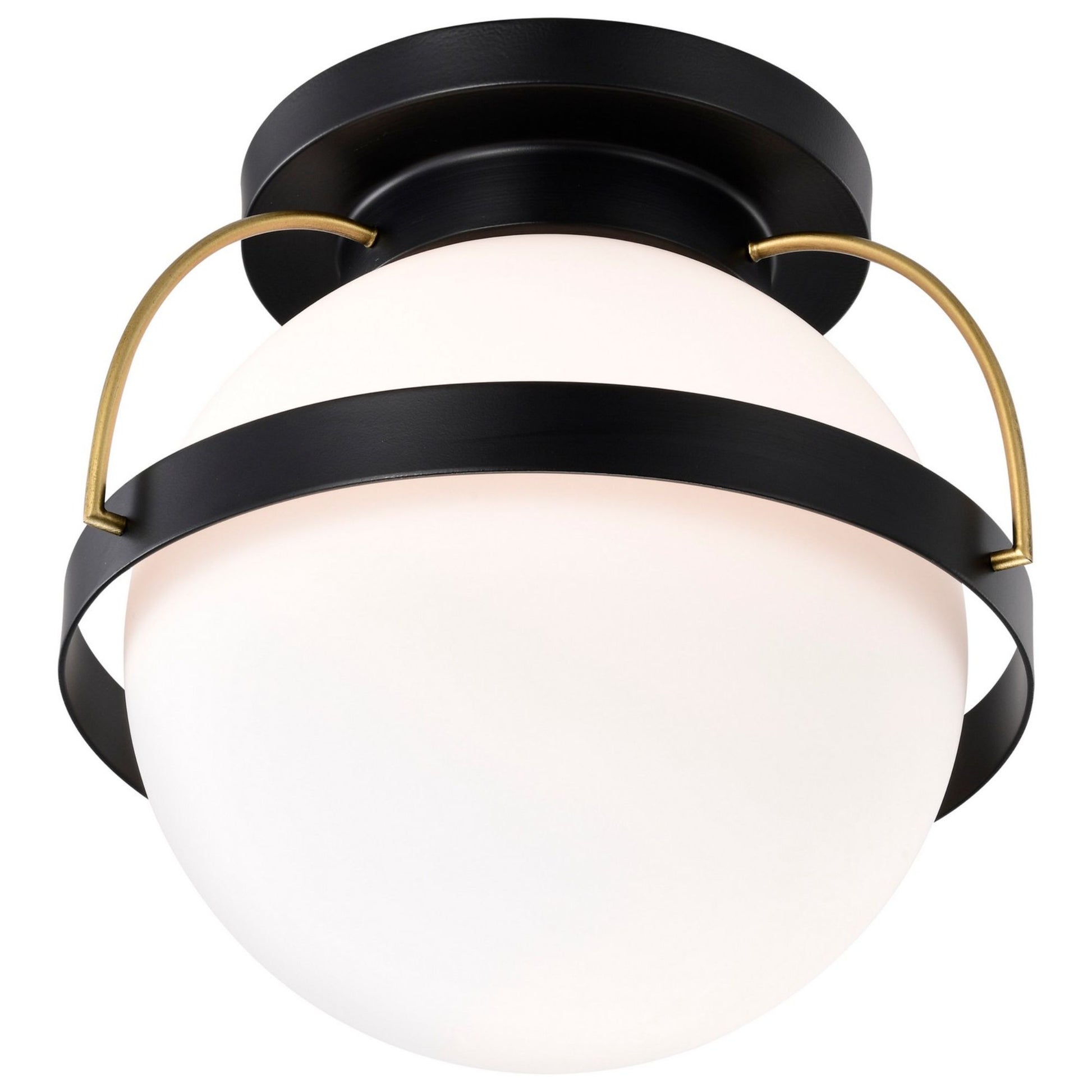 Lakeshore 13" Flush Mount, Matte Black Finish - Bees Lighting