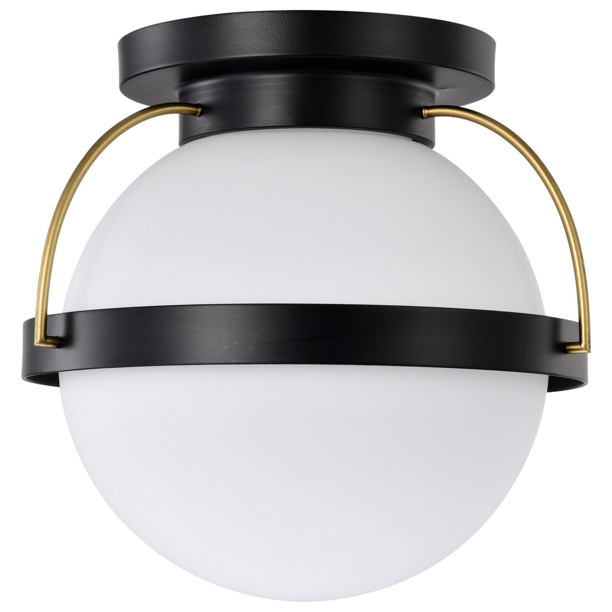 Lakeshore 13" Flush Mount, Matte Black Finish - Bees Lighting