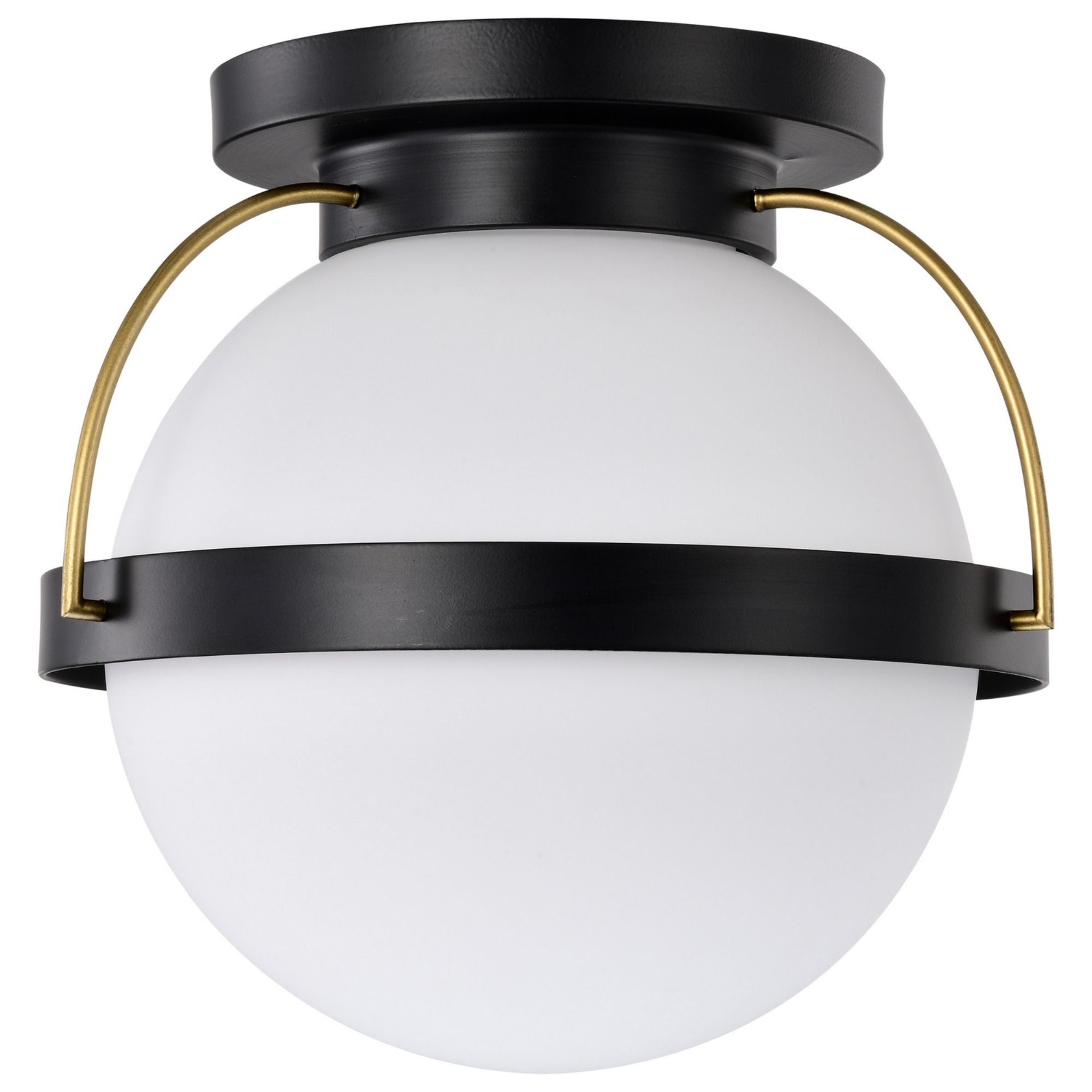 Lakeshore 13" Flush Mount, Matte Black Finish - Bees Lighting