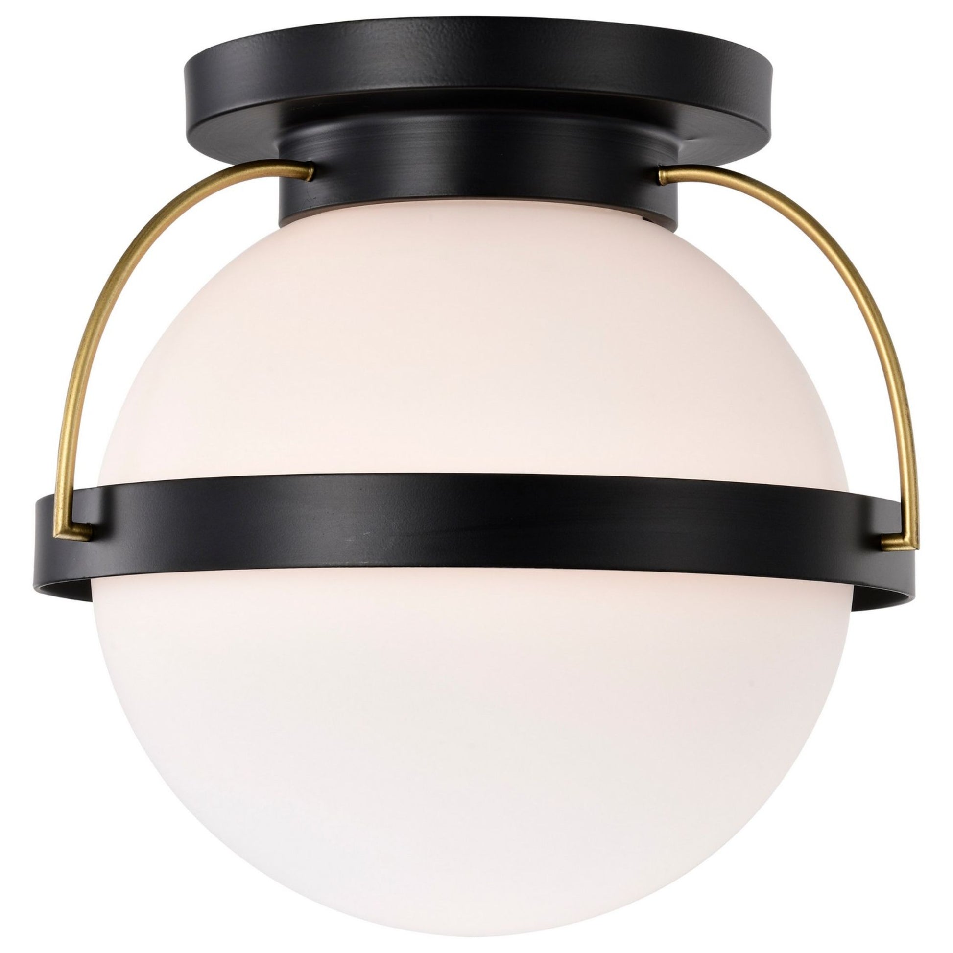 Lakeshore 13" Flush Mount, Matte Black Finish - Bees Lighting