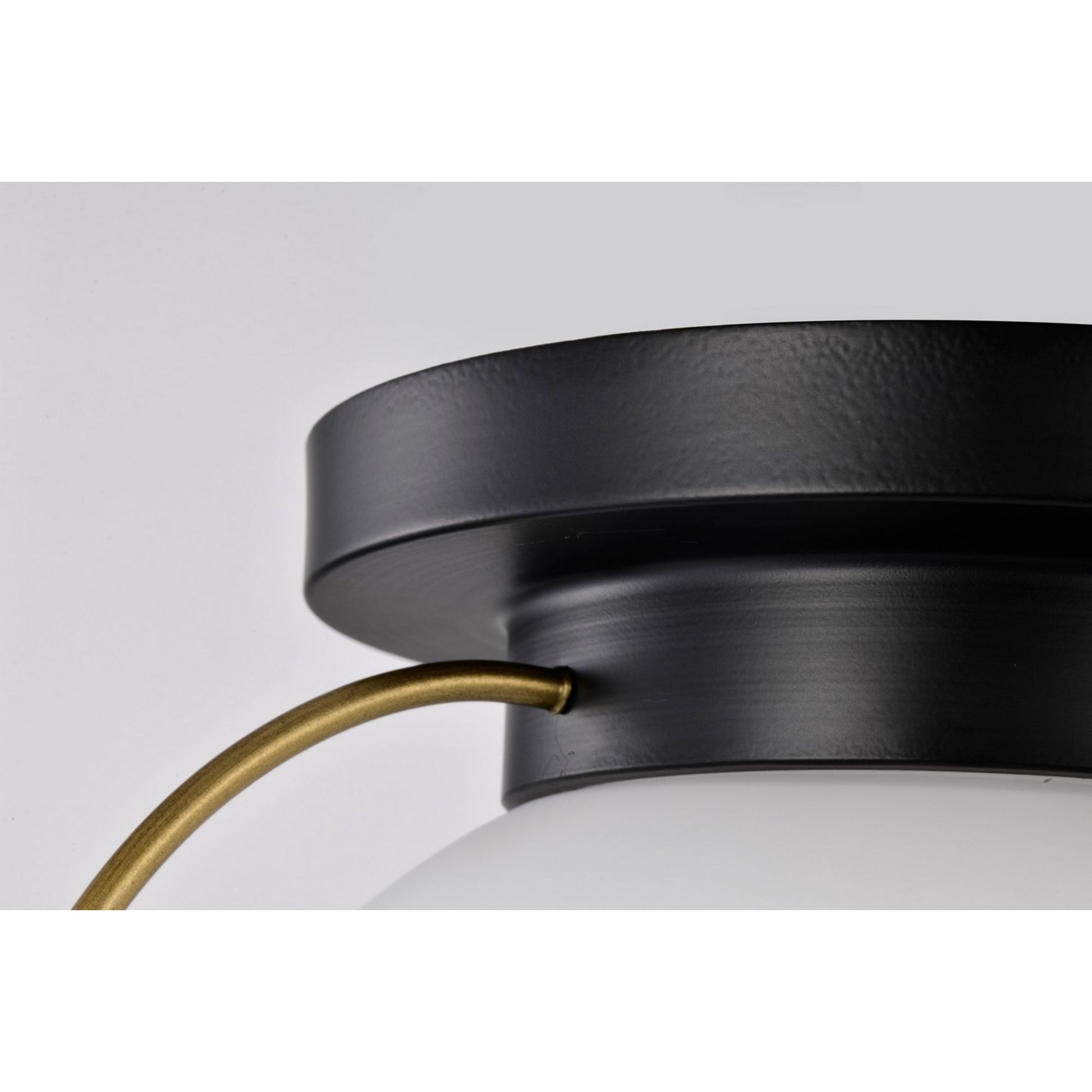 Lakeshore 13" Flush Mount, Matte Black Finish - Bees Lighting