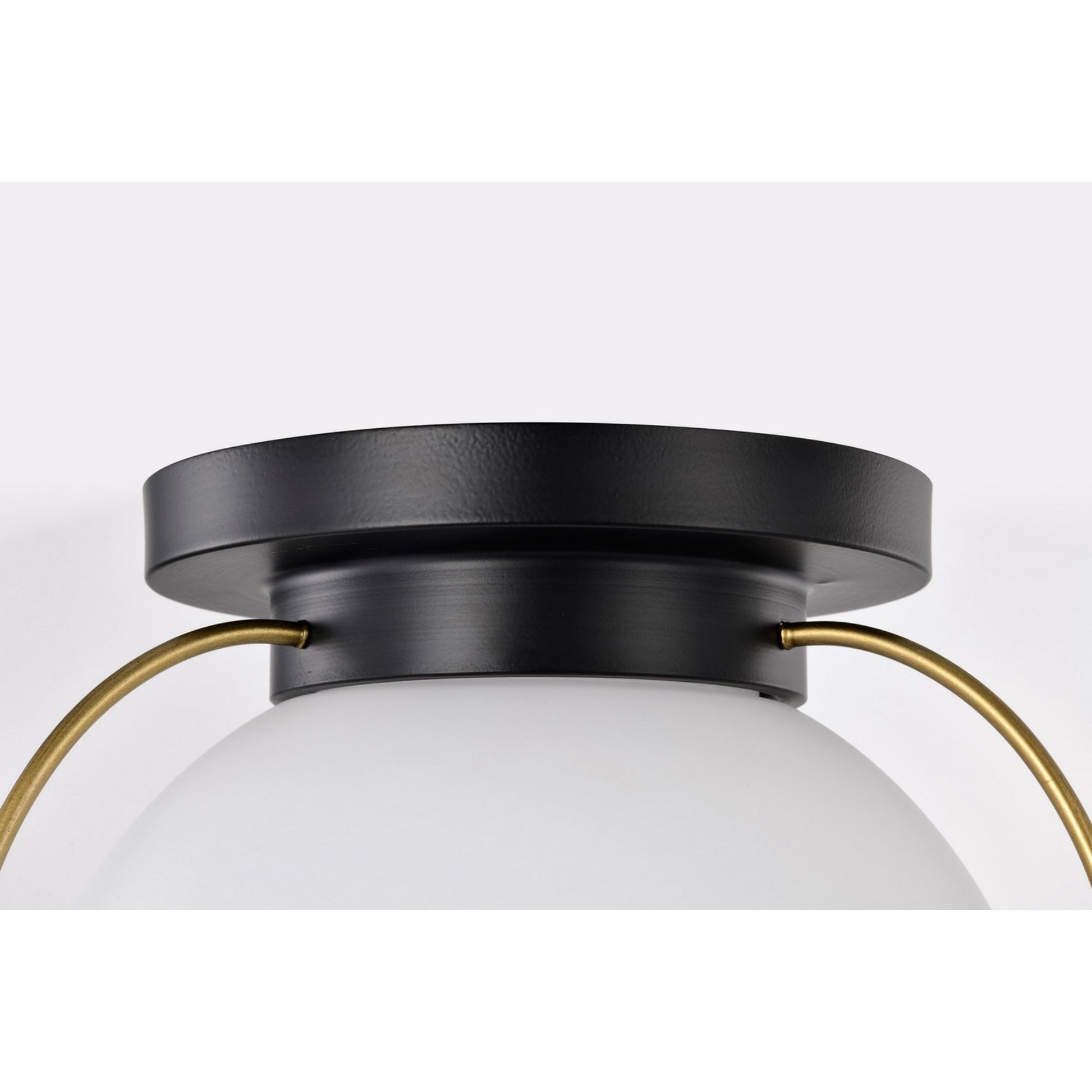 Lakeshore 13" Flush Mount, Matte Black Finish - Bees Lighting