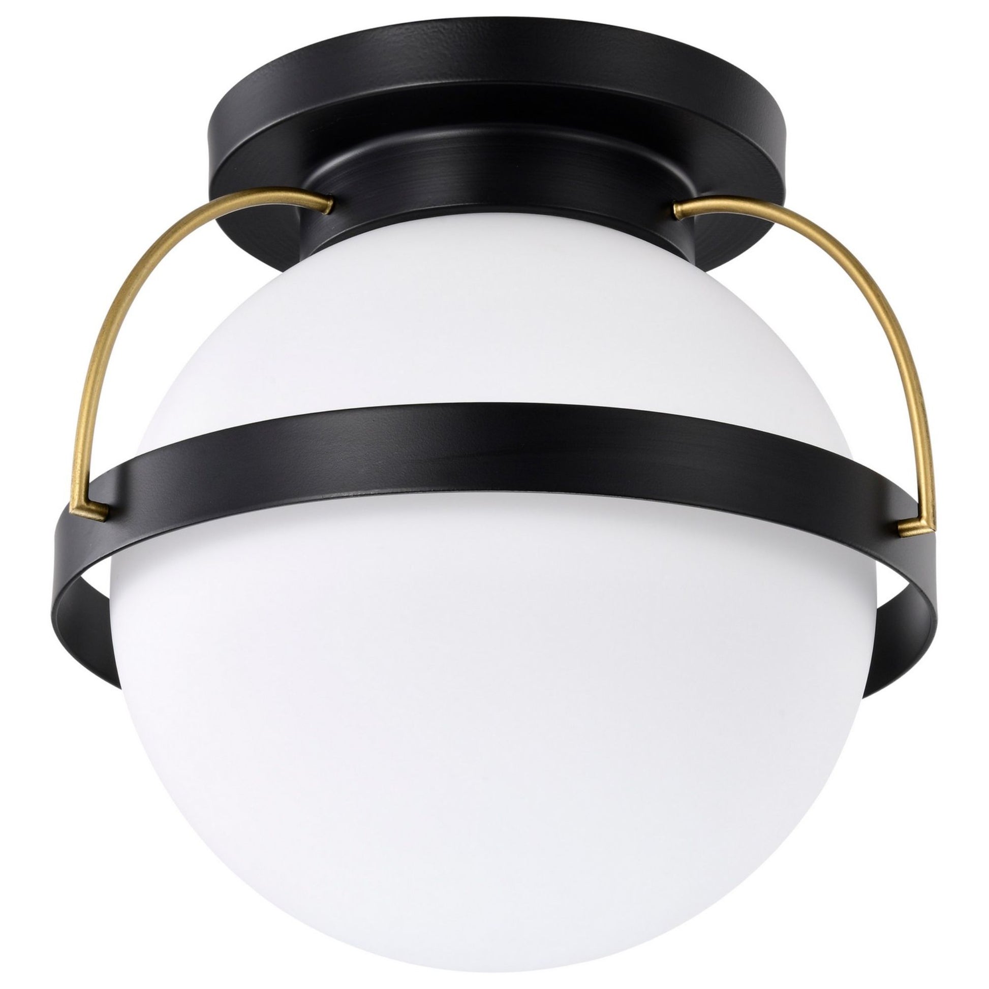 Lakeshore 1 Light Flush Mount Light, White Opal Glass - Bees Lighting