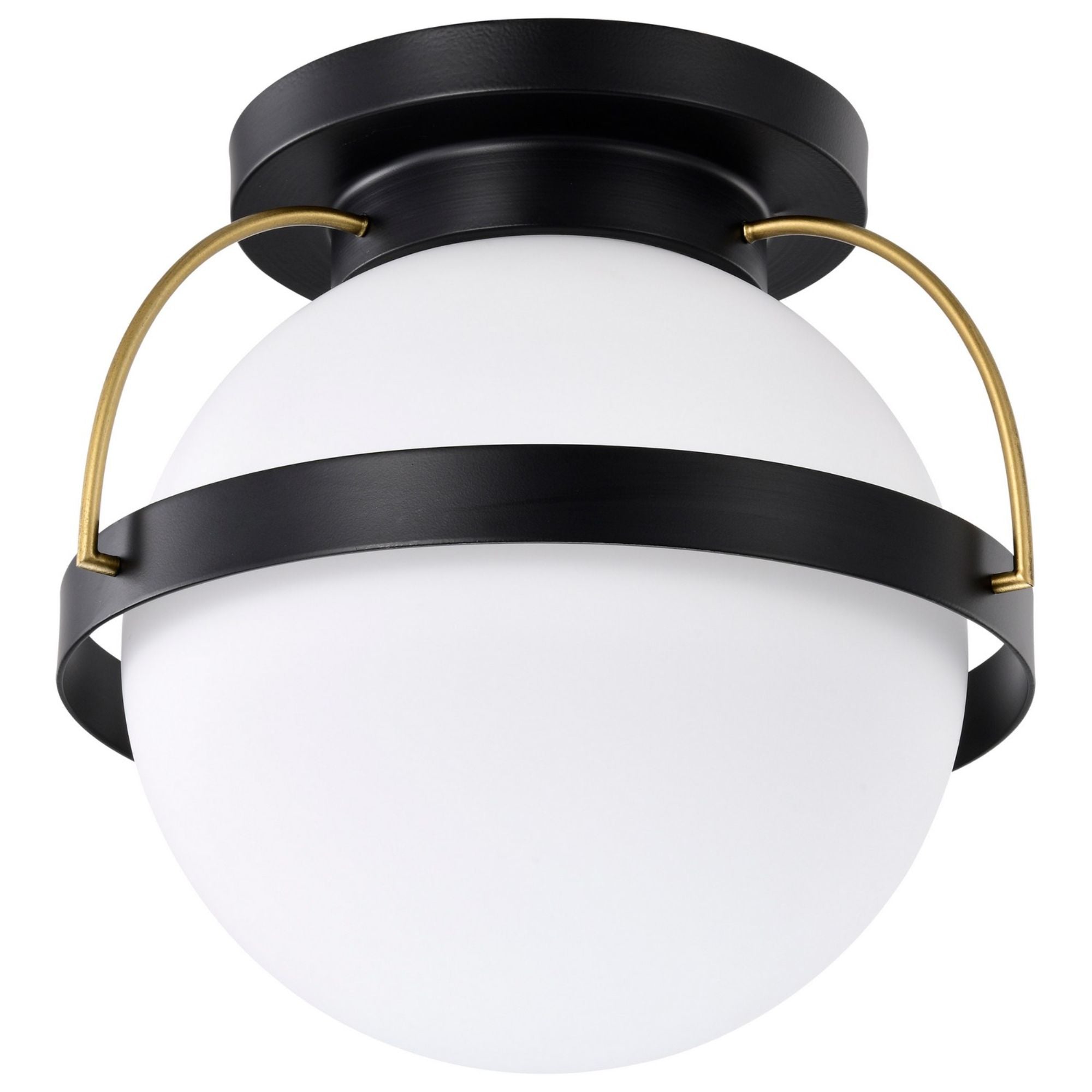 Lakeshore 13 in. Flush Mount Light Matte Black Finish
