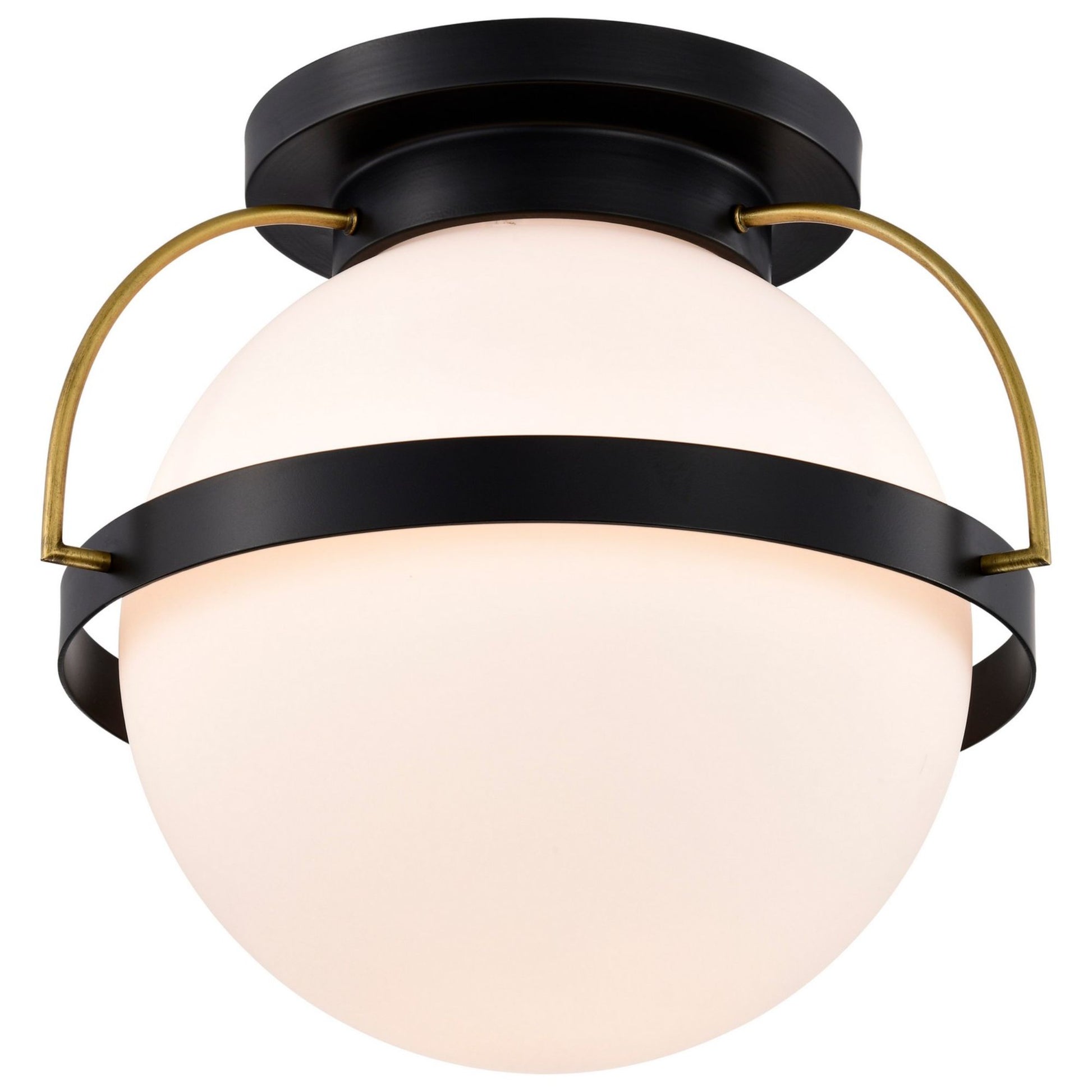 Lakeshore 18" Flush Mount, Matte Black Finish - Bees Lighting