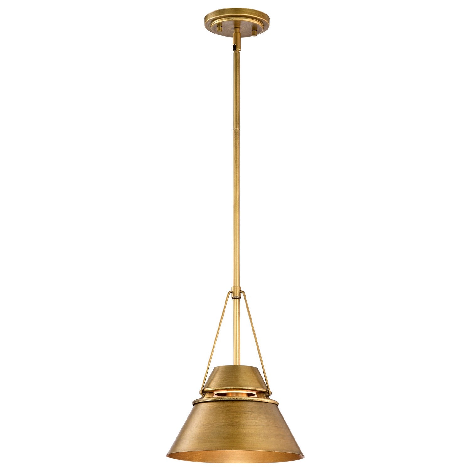 Adina 10 in. Pendant Light Natural Brass Finish - Bees Lighting
