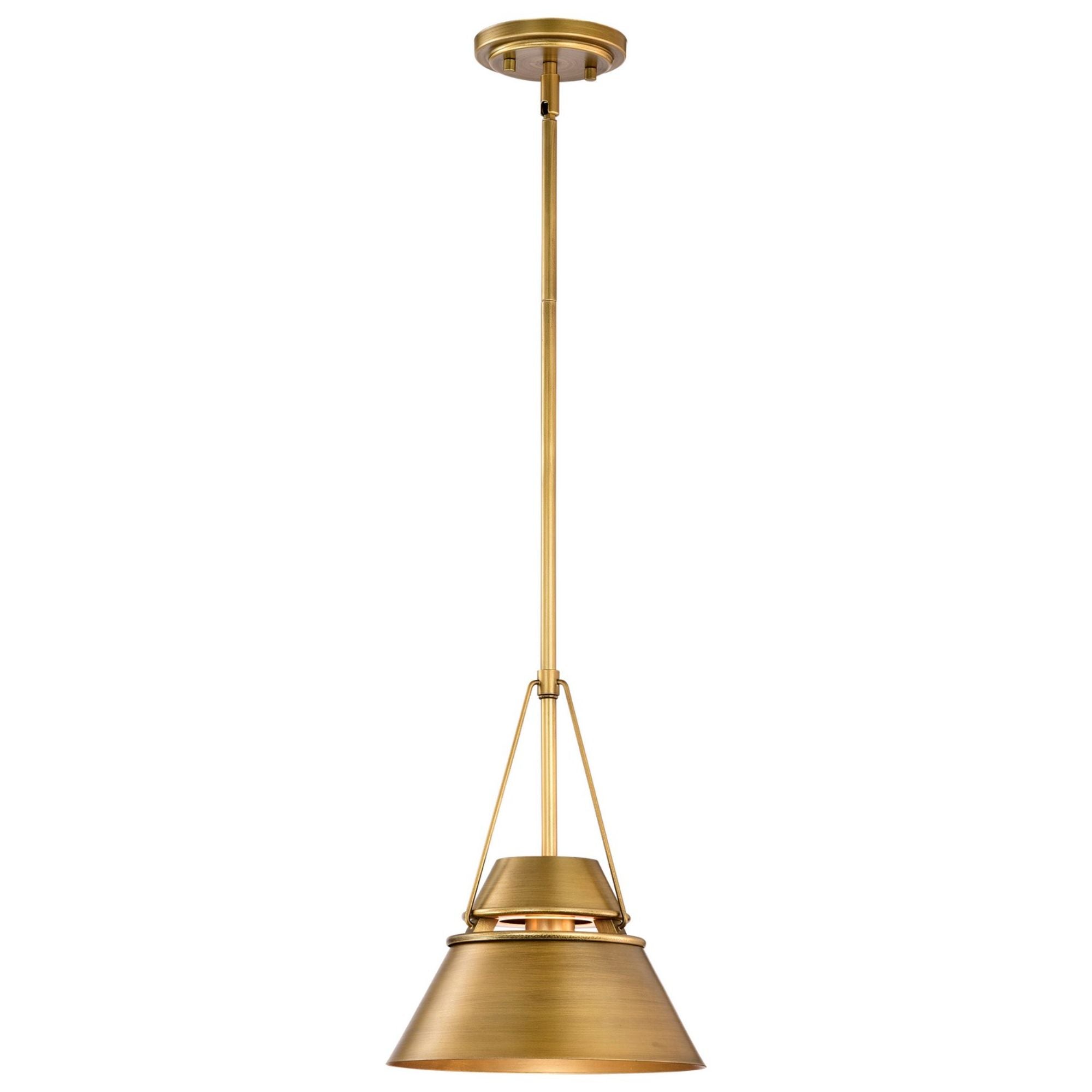 Adina 10" Pendant, Natural Brass Finish - Bees Lighting