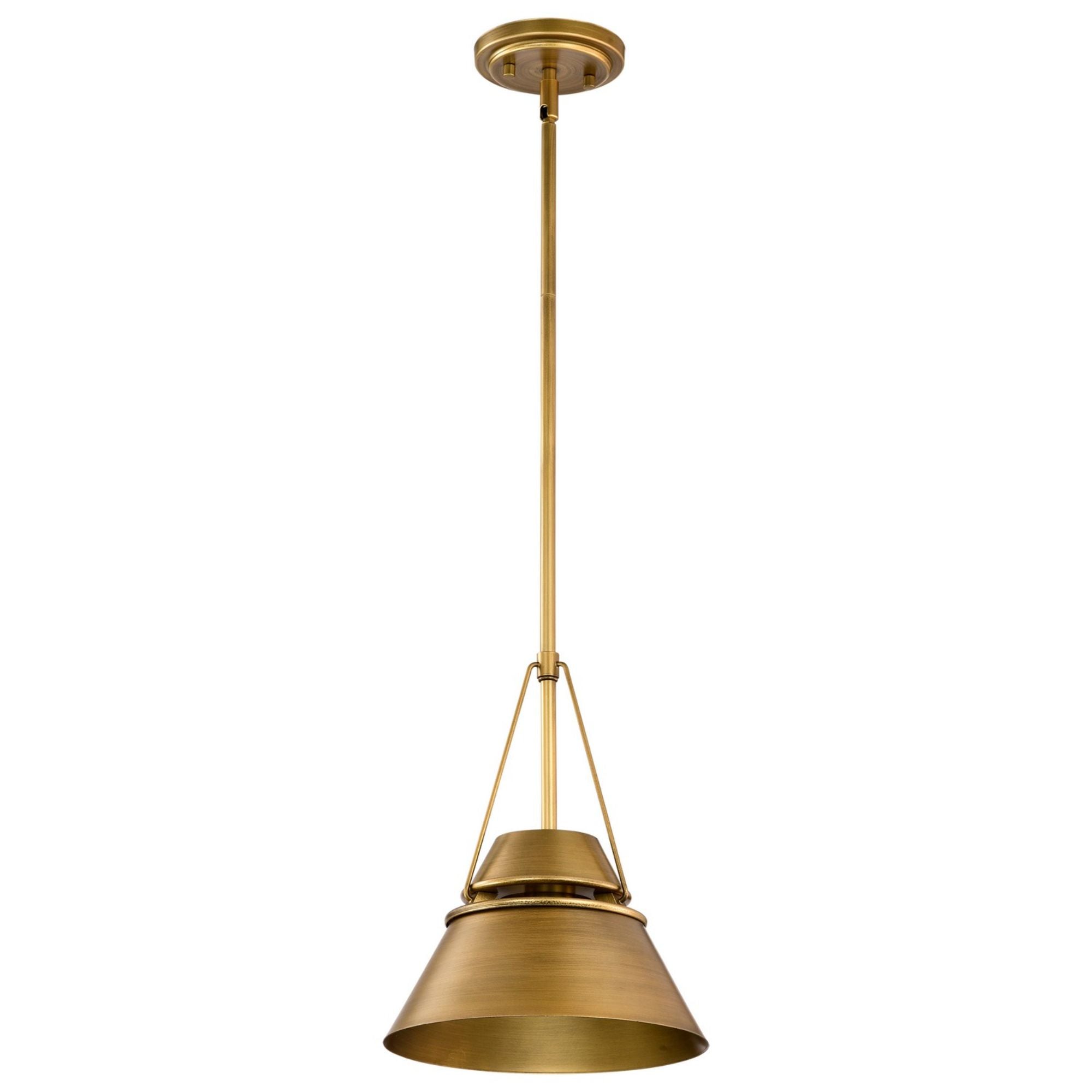Adina 10" Pendant, Natural Brass Finish - Bees Lighting