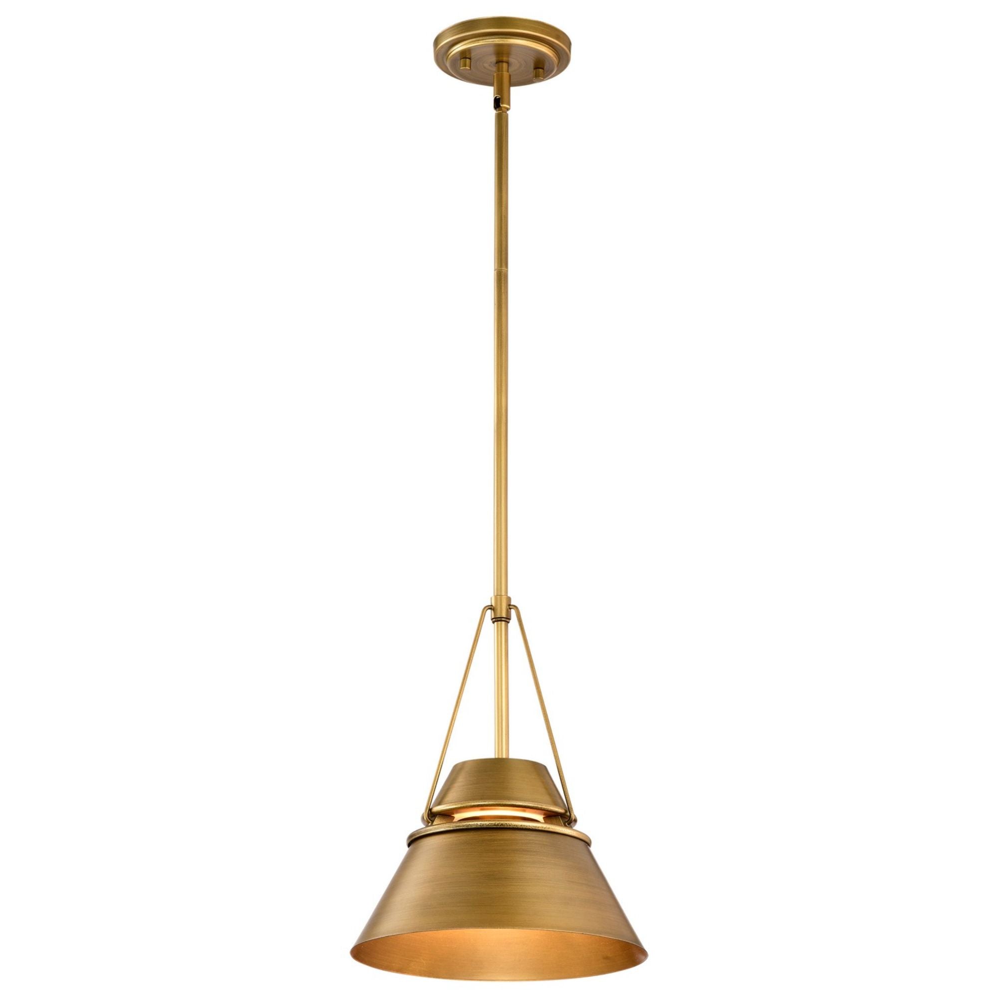 Adina 10" Pendant, Natural Brass Finish - Bees Lighting