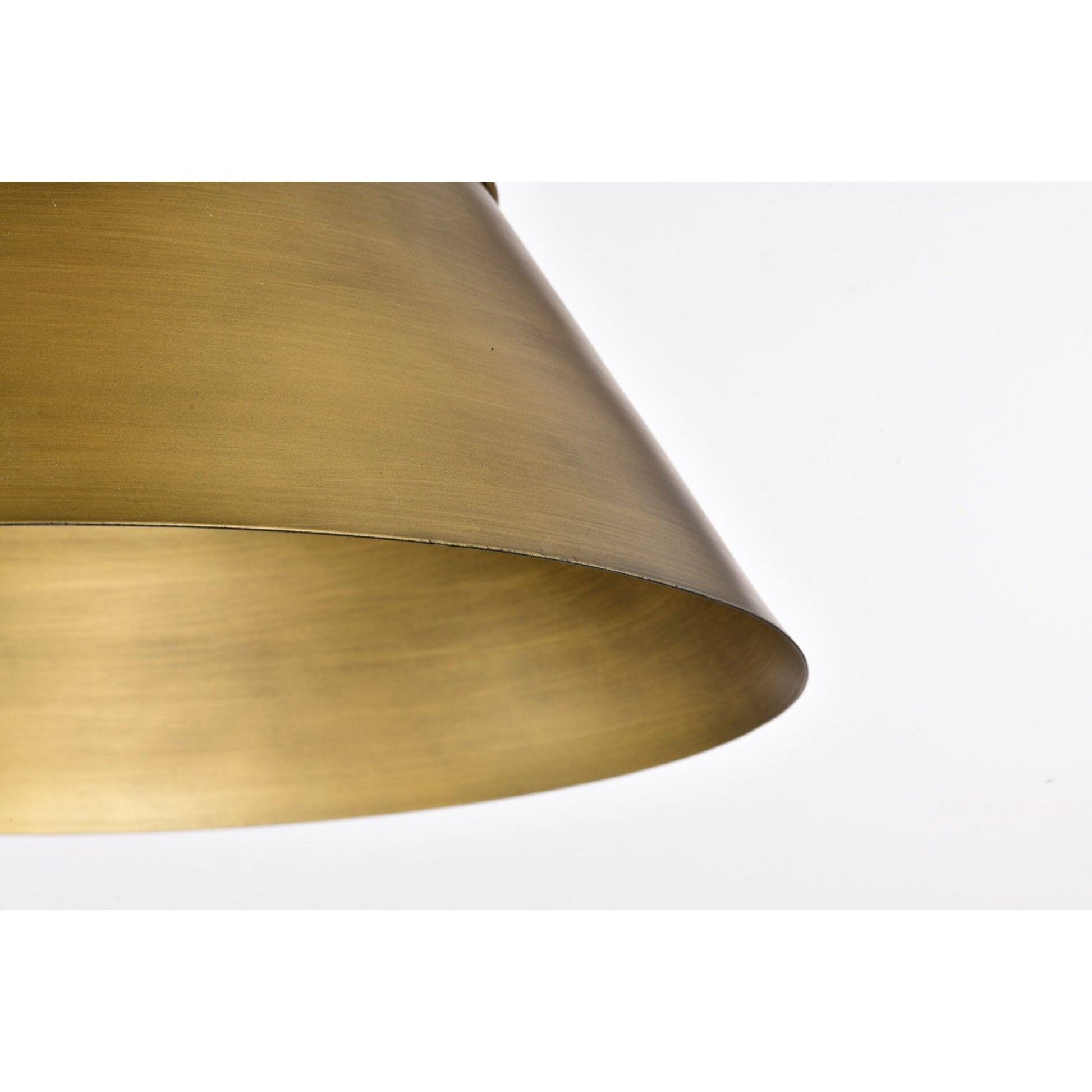 Adina 18" 3 lights Pendant, Natural Brass Finish - Bees Lighting