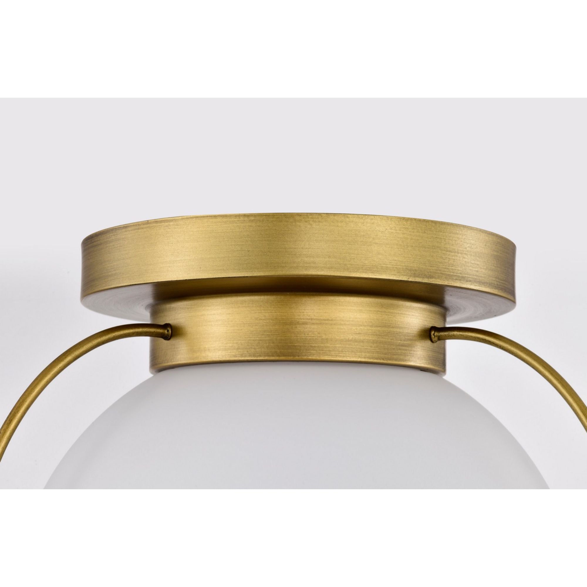 Lakeshore 10" Flush Mount, Natural Brass Finish - Bees Lighting