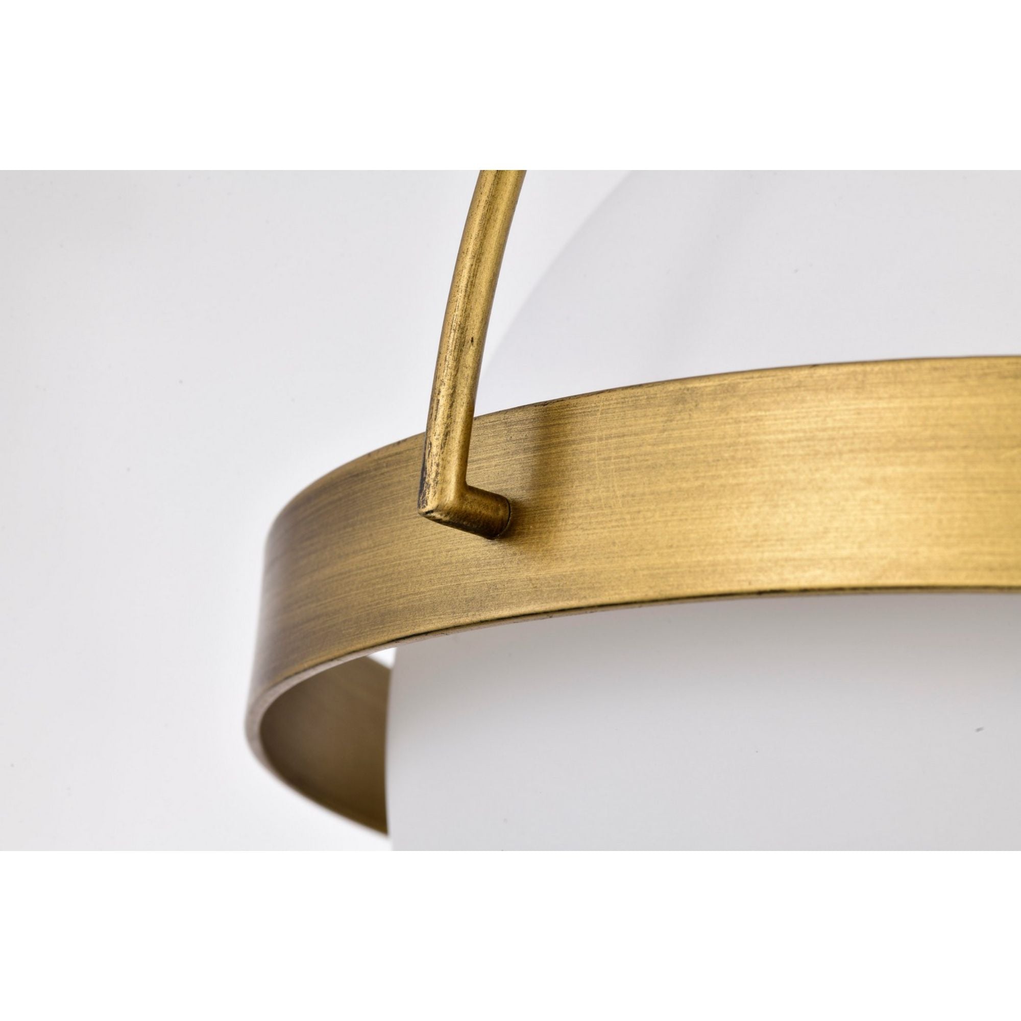 Lakeshore 10" Flush Mount, Natural Brass Finish - Bees Lighting
