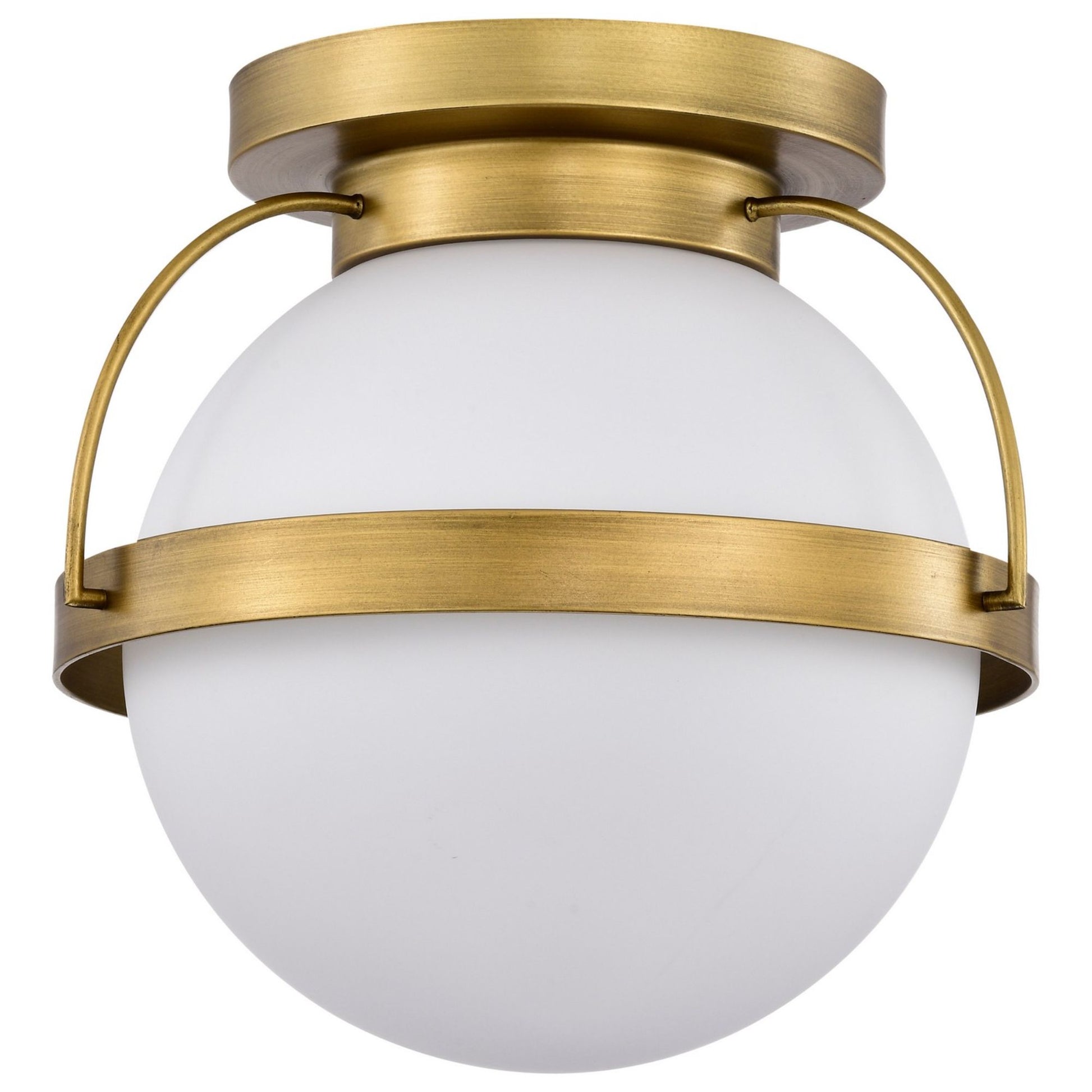 Lakeshore 1 Light Flush Mount Light, White Opal Glass - Bees Lighting