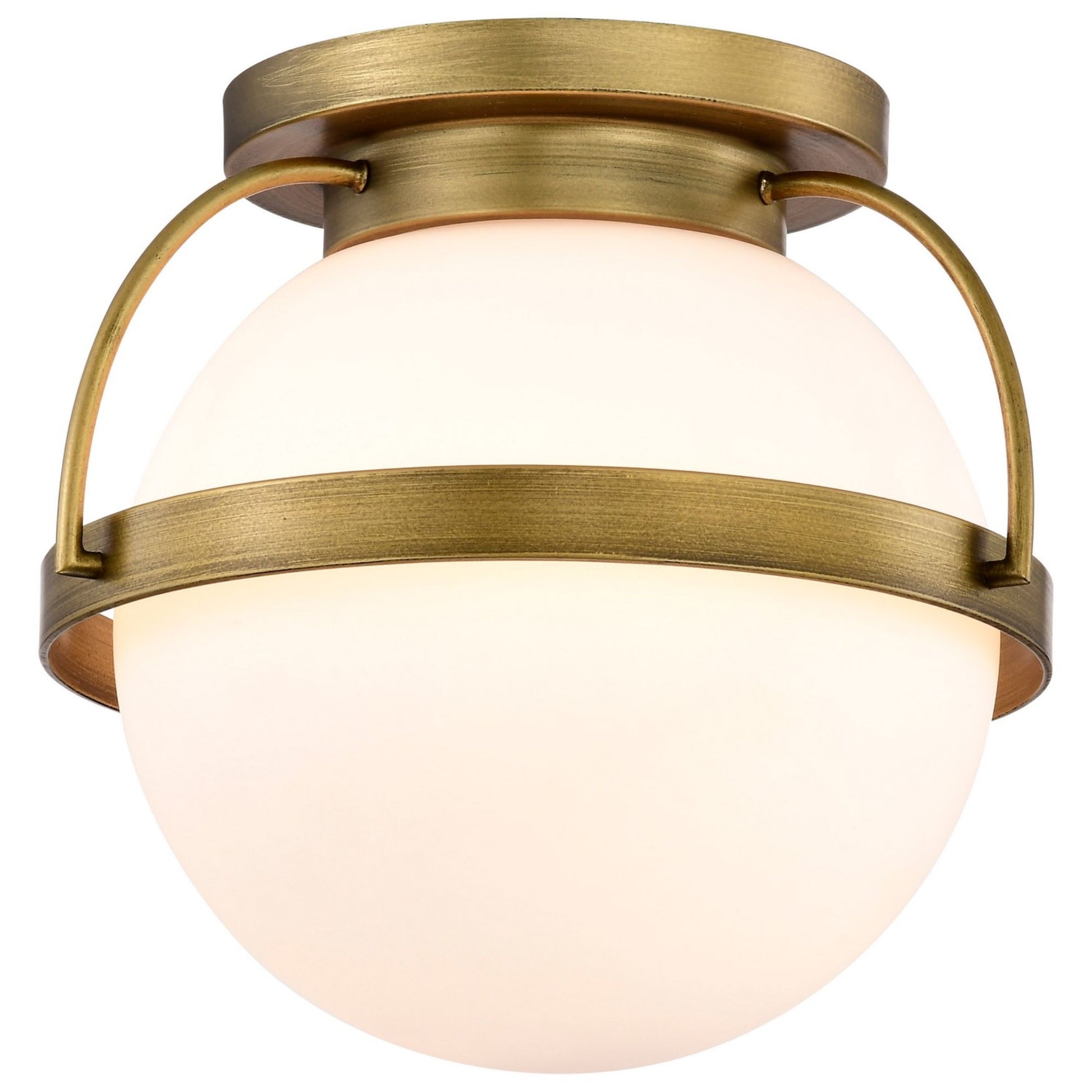 Lakeshore 13 in. Flush Mount Light Natural Brass Finish - Bees Lighting