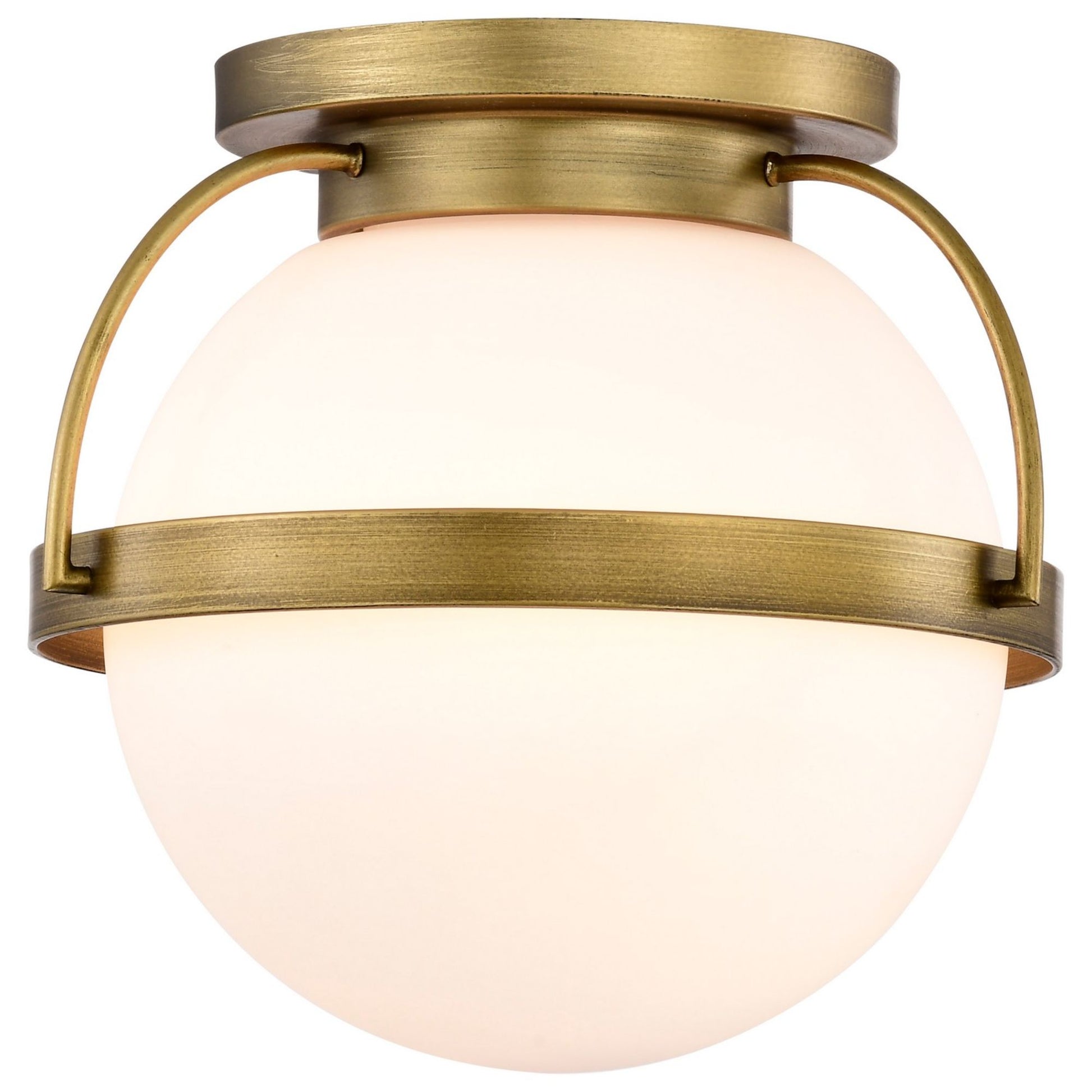 Lakeshore 13 in. Flush Mount Light Natural Brass Finish - Bees Lighting