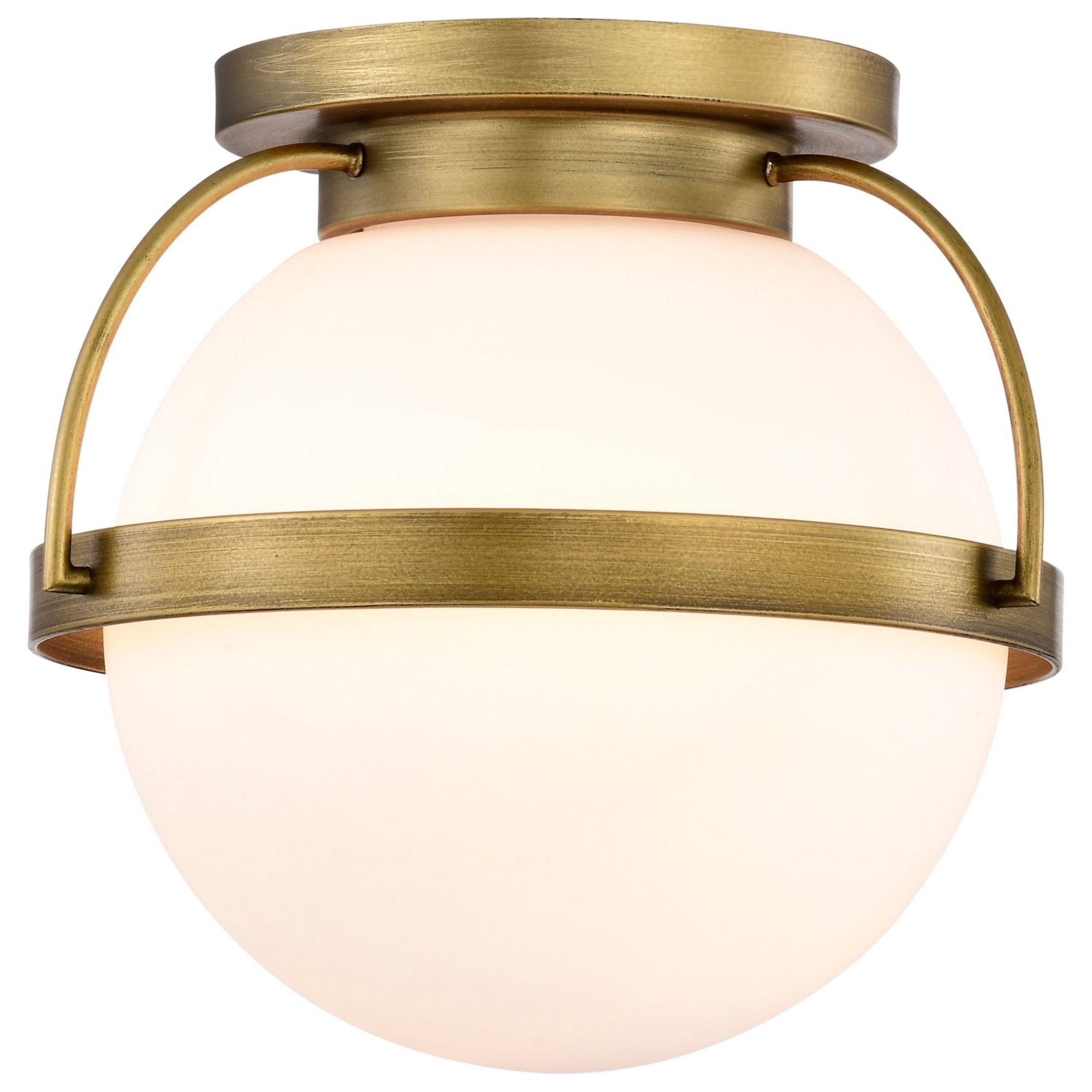 Lakeshore 13 in. Flush Mount Light Natural Brass Finish - Bees Lighting
