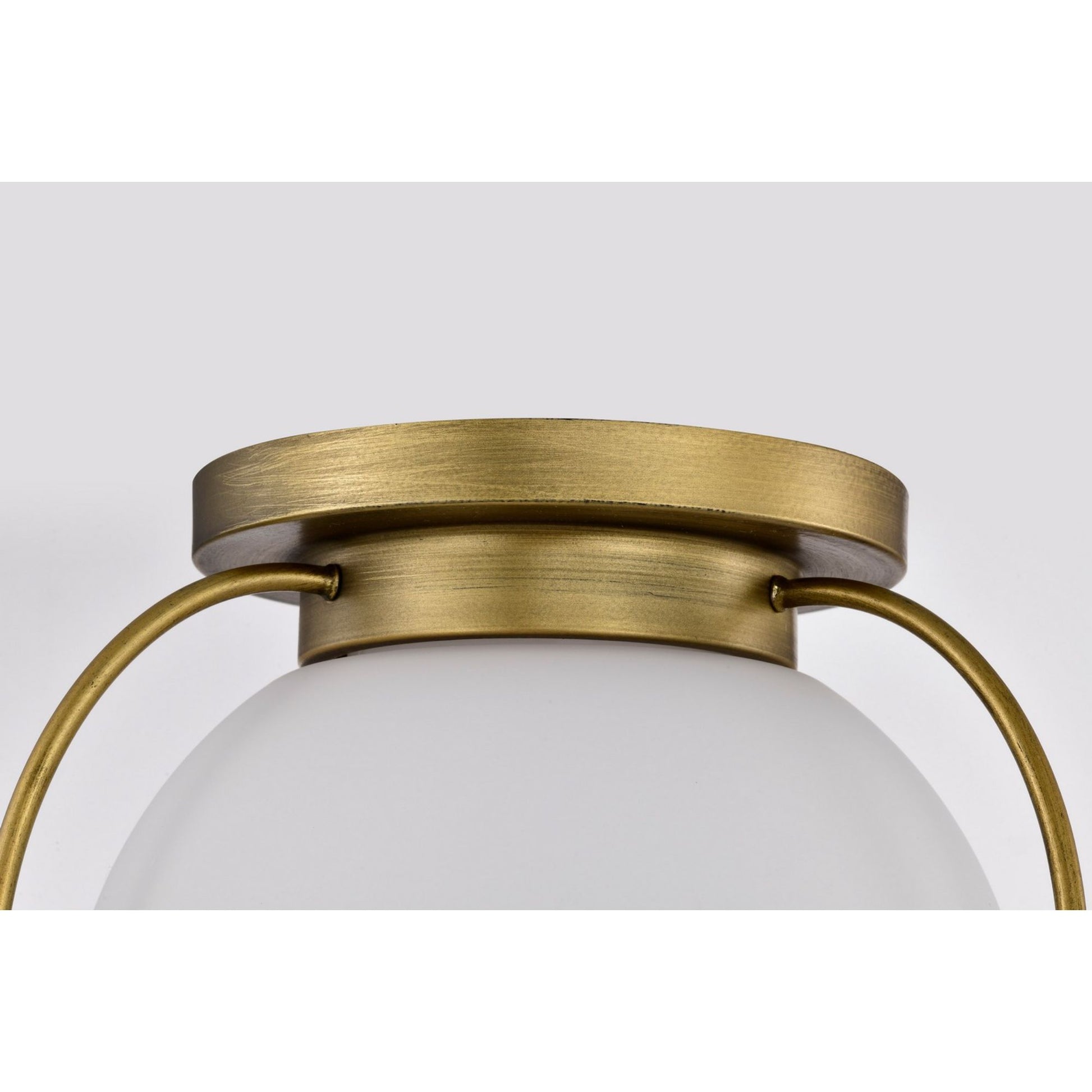 Lakeshore 13 in. Flush Mount Light Natural Brass Finish - Bees Lighting