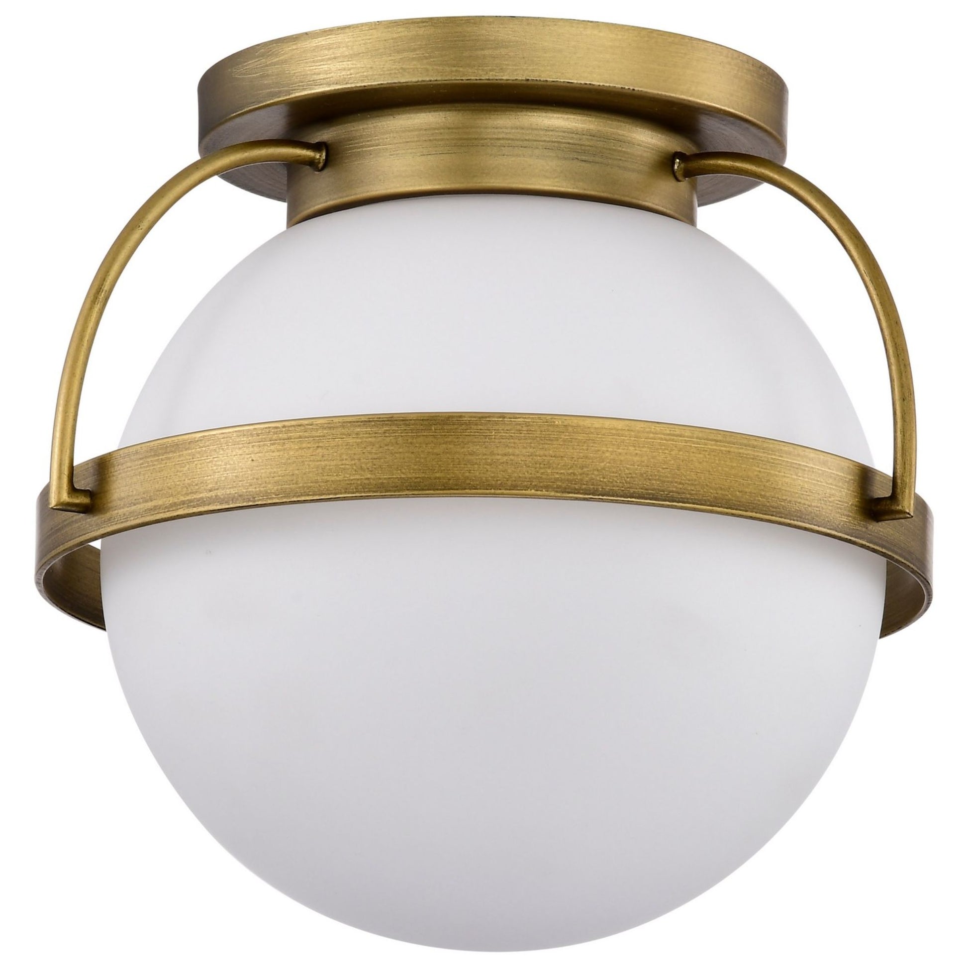 Lakeshore 1 Light Flush Mount Light, White Opal Glass - Bees Lighting