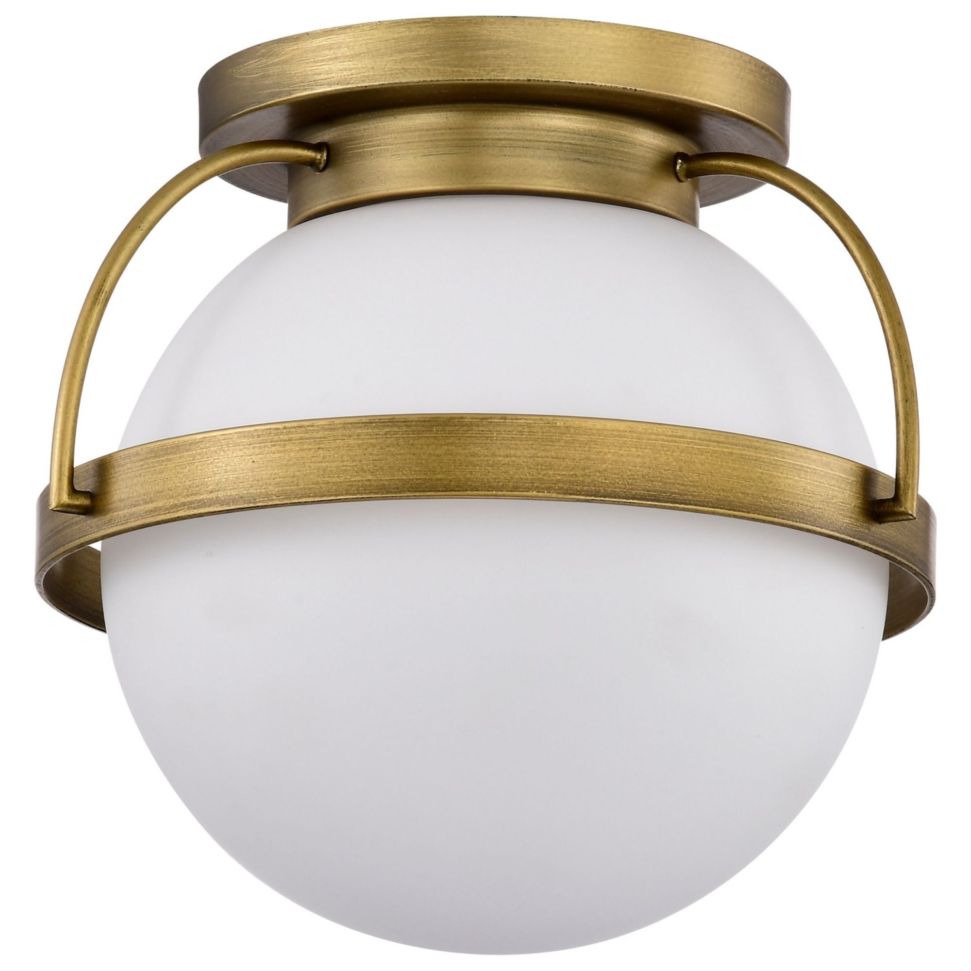 Lakeshore 13 in. Flush Mount Light Natural Brass Finish