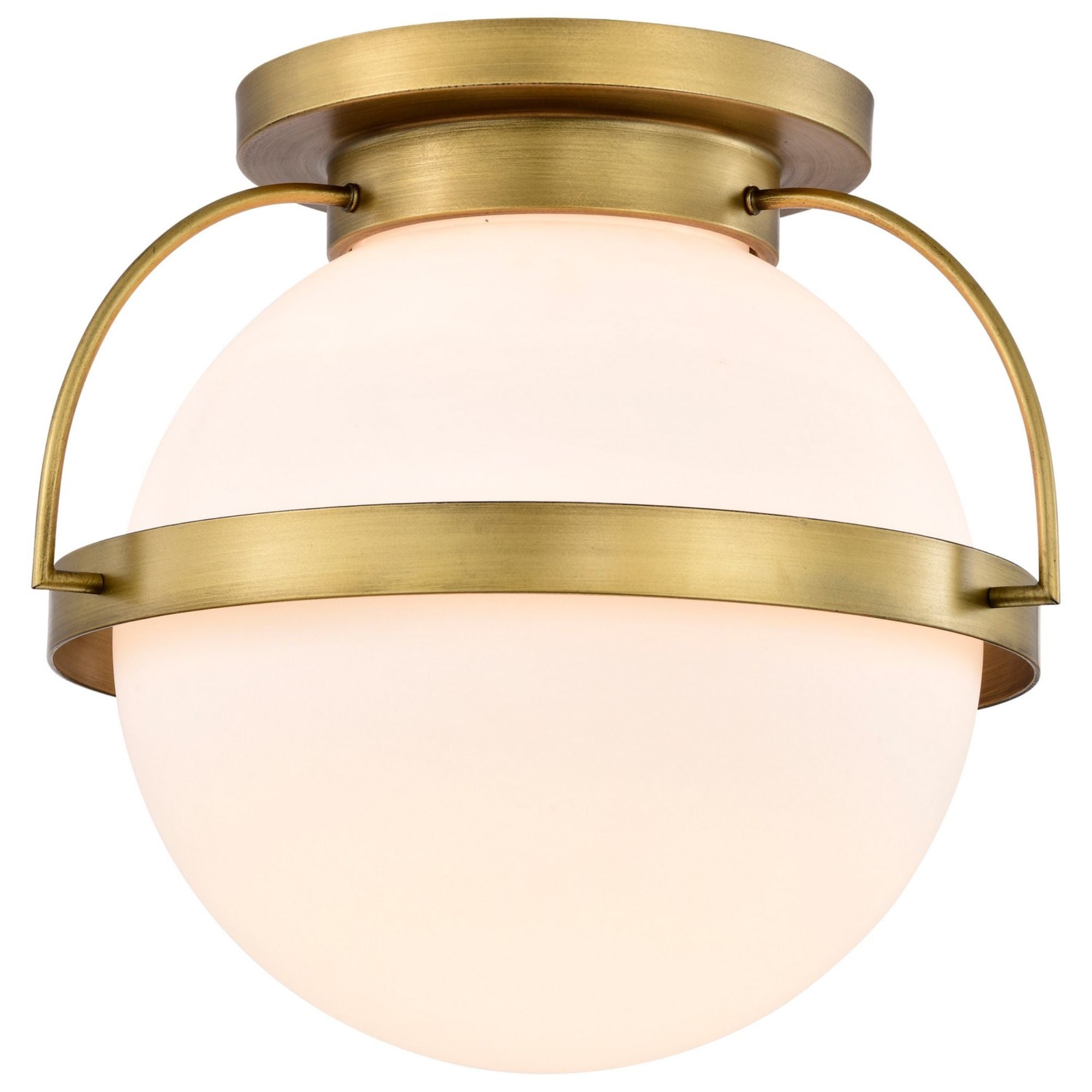 Lakeshore 18 in. Flush Mount Light Natural Brass Finish