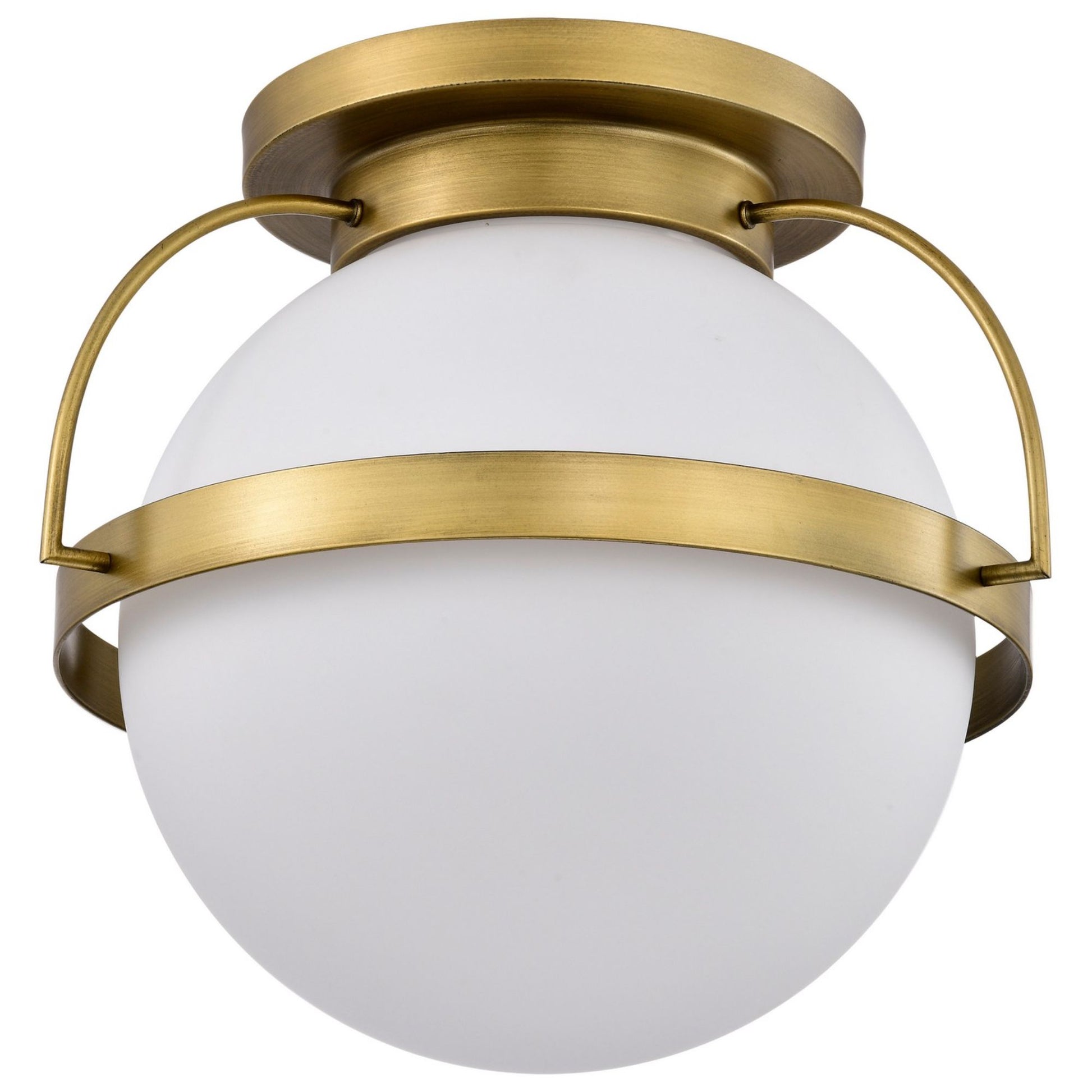 Lakeshore 18 in. Flush Mount Light Natural Brass Finish - Bees Lighting