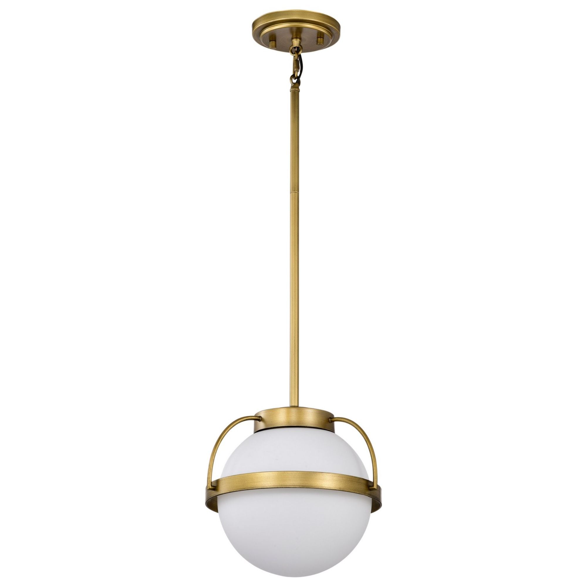 Lakeshore 1 Light Pendant Light, White Opal Glass - Bees Lighting