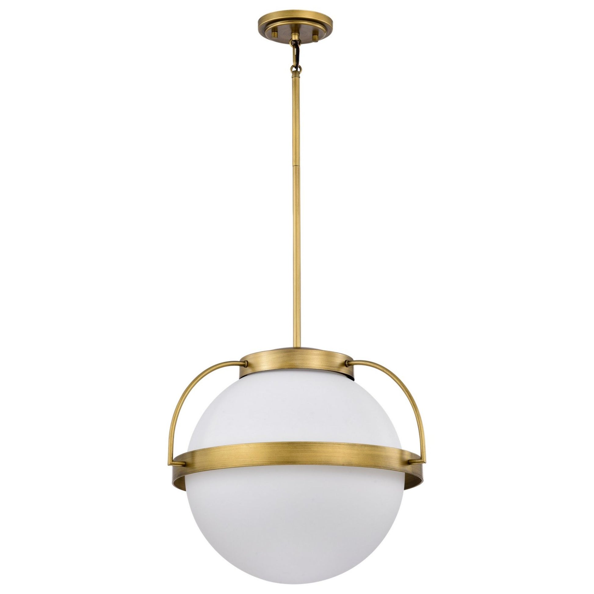 Lakeshore 1 Light Pendant Light, White Opal Glass - Bees Lighting