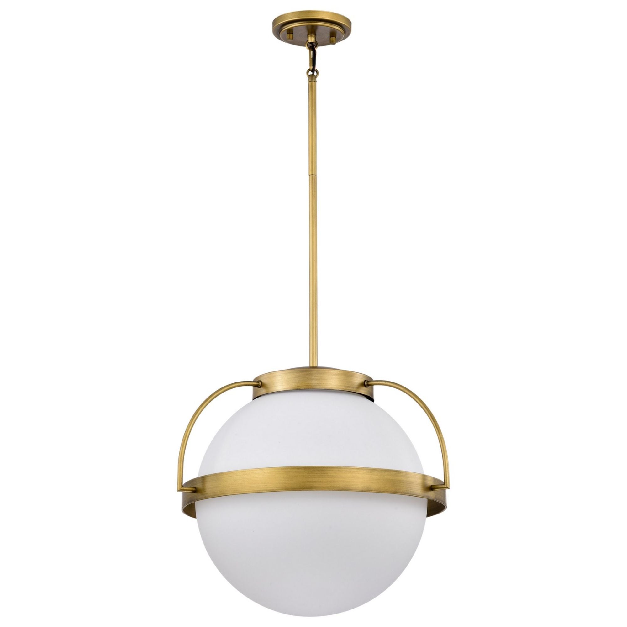 Lakeshore 1 Light Pendant Light, White Opal Glass - Bees Lighting