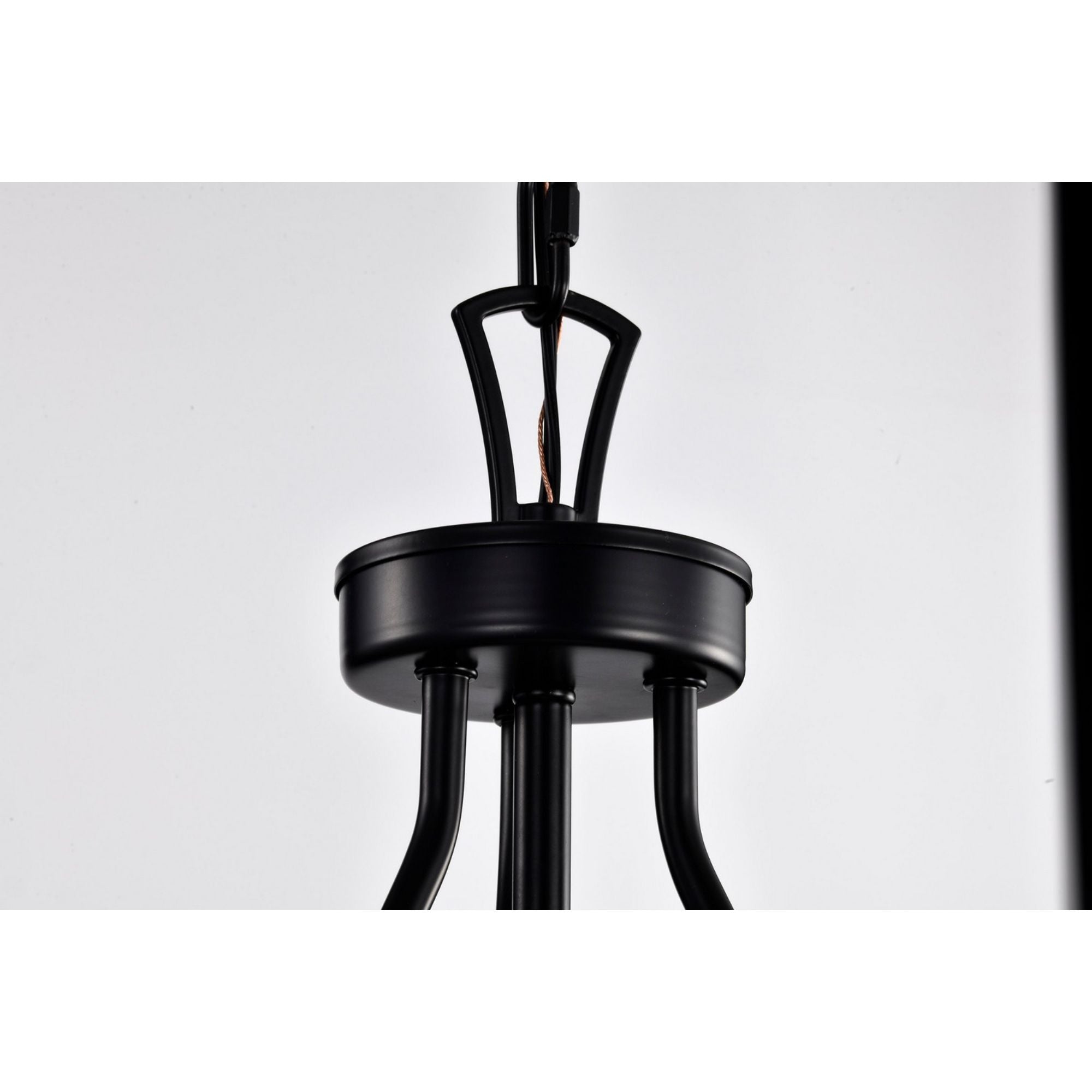 Boliver 12 in. 3 lights Pendant Light Matte Black Finish - Bees Lighting