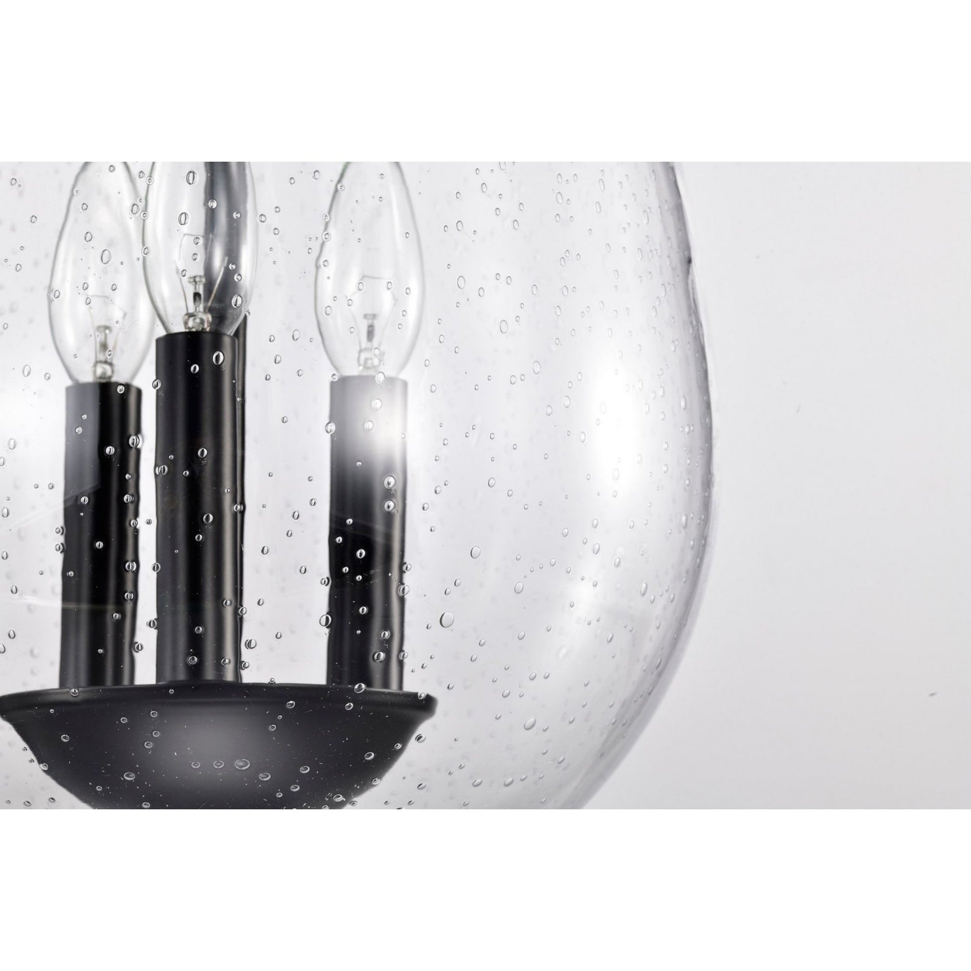 Boliver 12 in. 3 lights Pendant Light Matte Black Finish - Bees Lighting