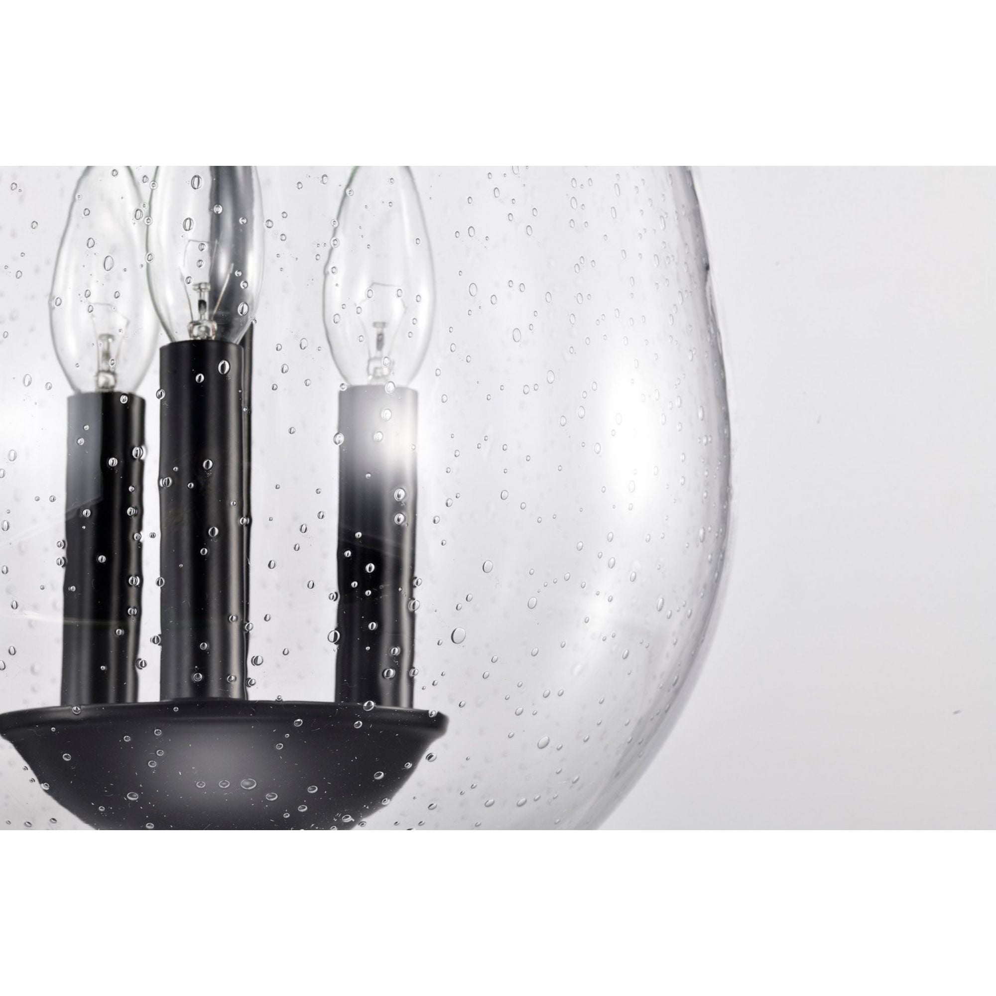 Boliver 12 in. 3 lights Pendant Light Matte Black Finish - Bees Lighting