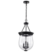 Boliver 3 Lights Pendant Light, Clear Seeded Glass - Bees Lighting