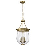 Boliver 3 Lights Pendant Light, Clear Seeded Glass - Bees Lighting