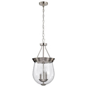 Boliver 3 Lights Pendant Light, Clear Seeded Glass - Bees Lighting