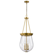 Boliver 3 Lights Pendant Light, Clear Seeded Glass - Bees Lighting